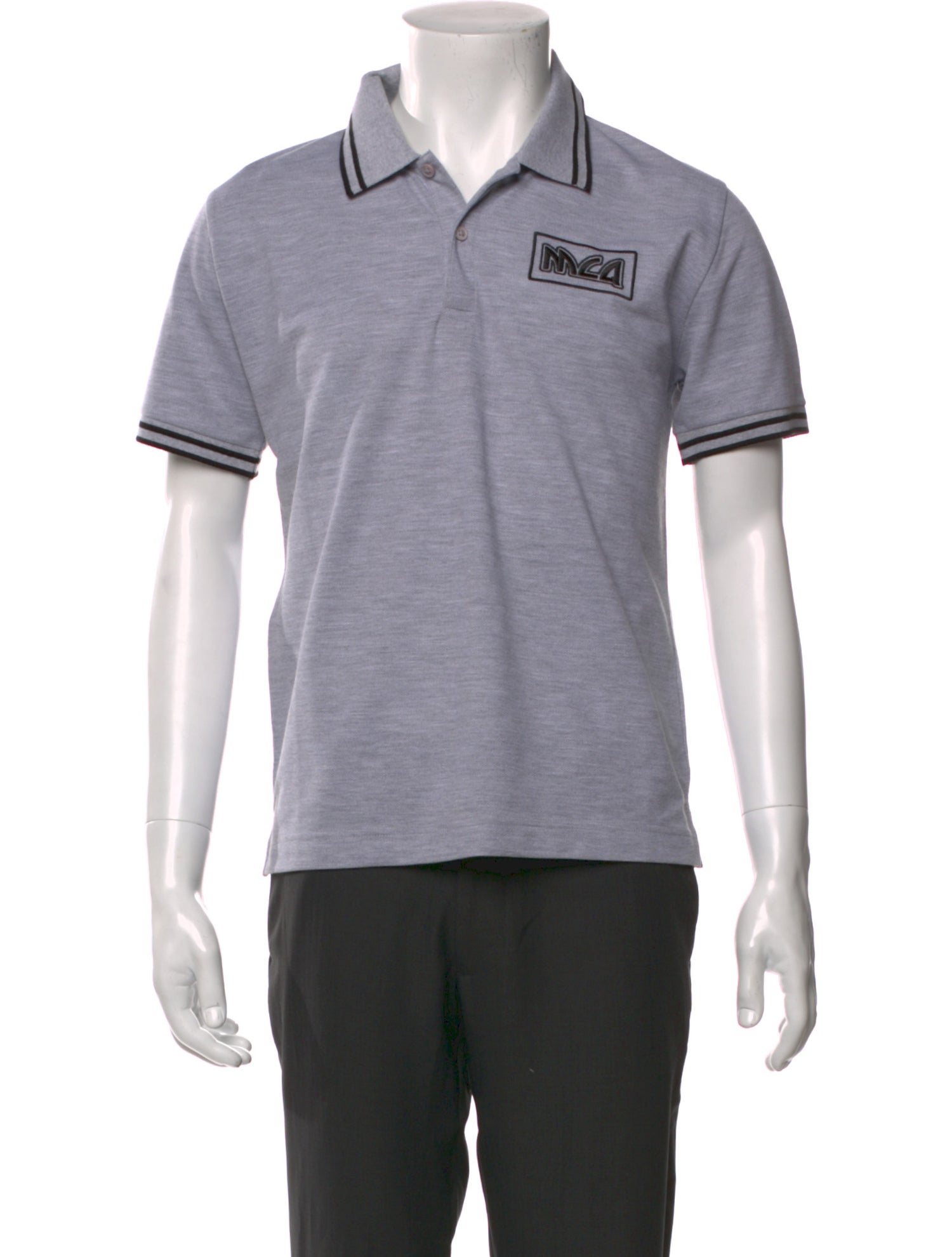 McQ Alexander McQueen Striped Collar Polo Shirt w/ Tags