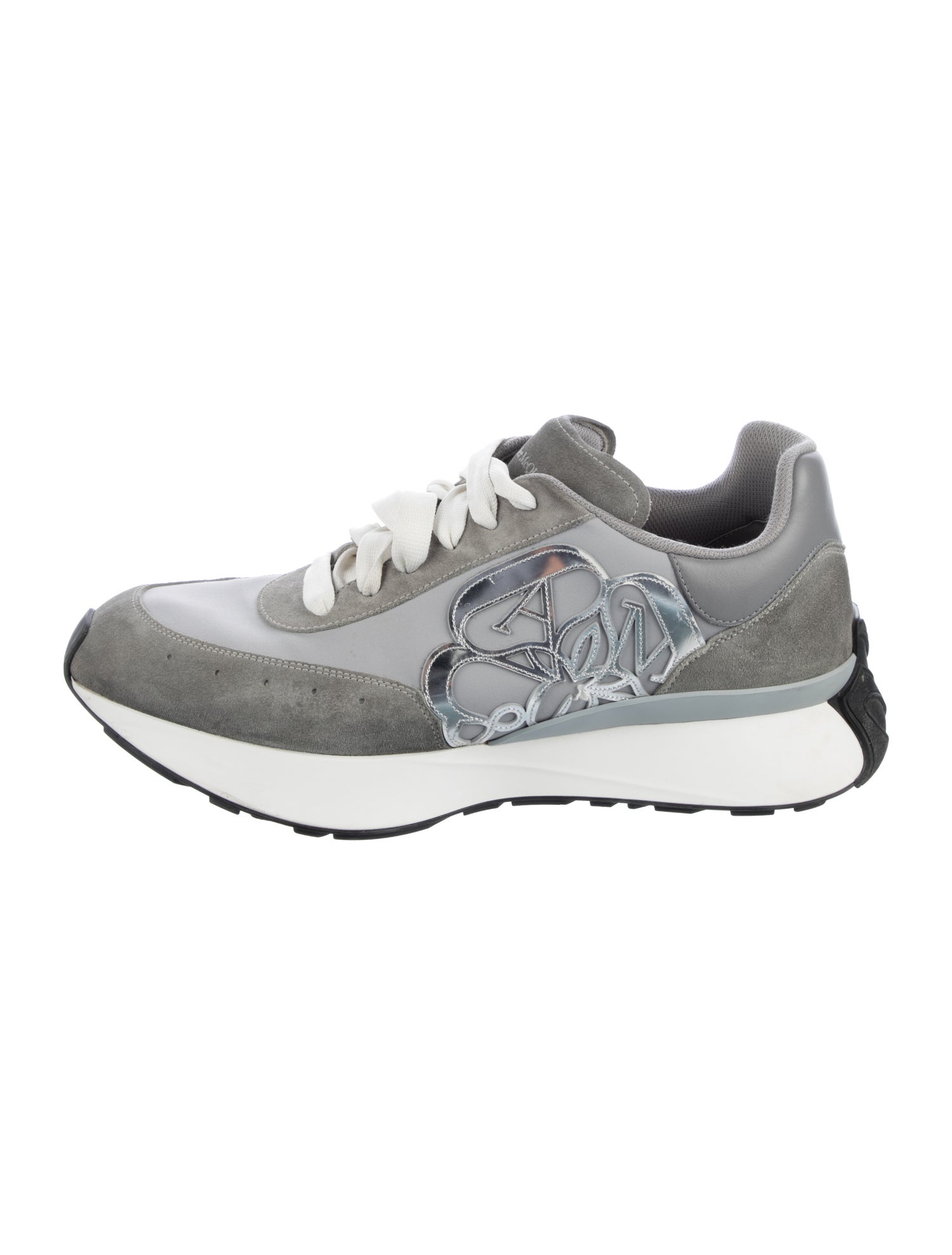 McQ Alexander McQueen Suede Colorblock Pattern Sneakers