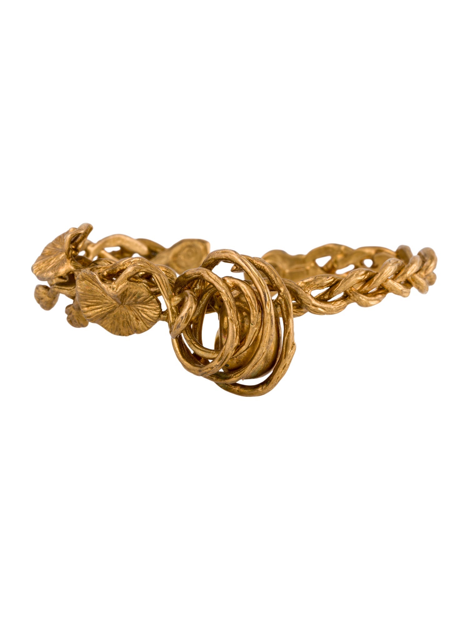 Alexander McQueen Crystal Vine Skull Cuff Bracelet