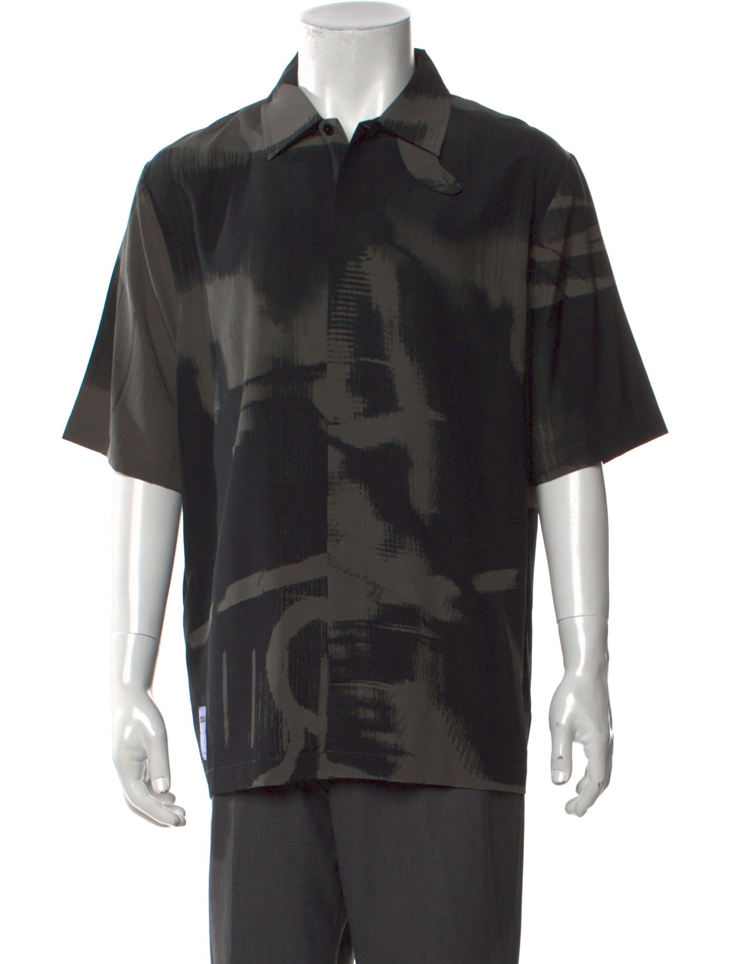 McQ Alexander McQueen Silk Graphic Print Shirt w/ Tags