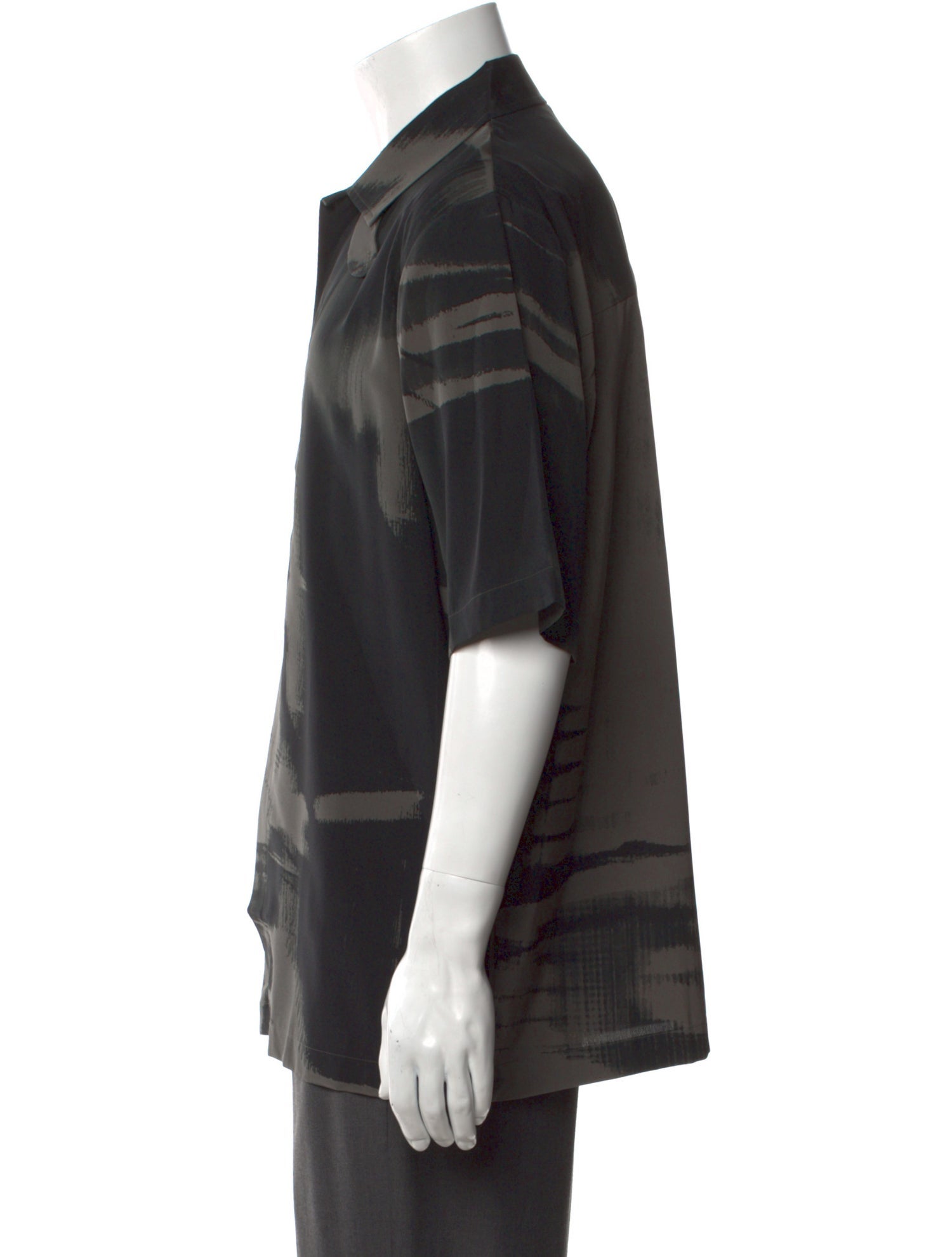 McQ Alexander McQueen Silk Graphic Print Shirt w/ Tags