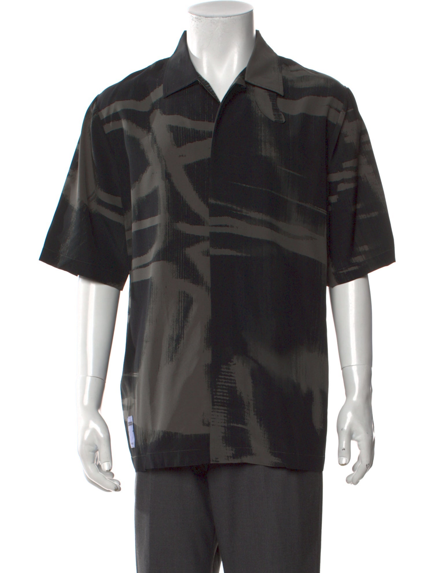McQ Alexander McQueen Silk Graphic Print Shirt w/ Tags