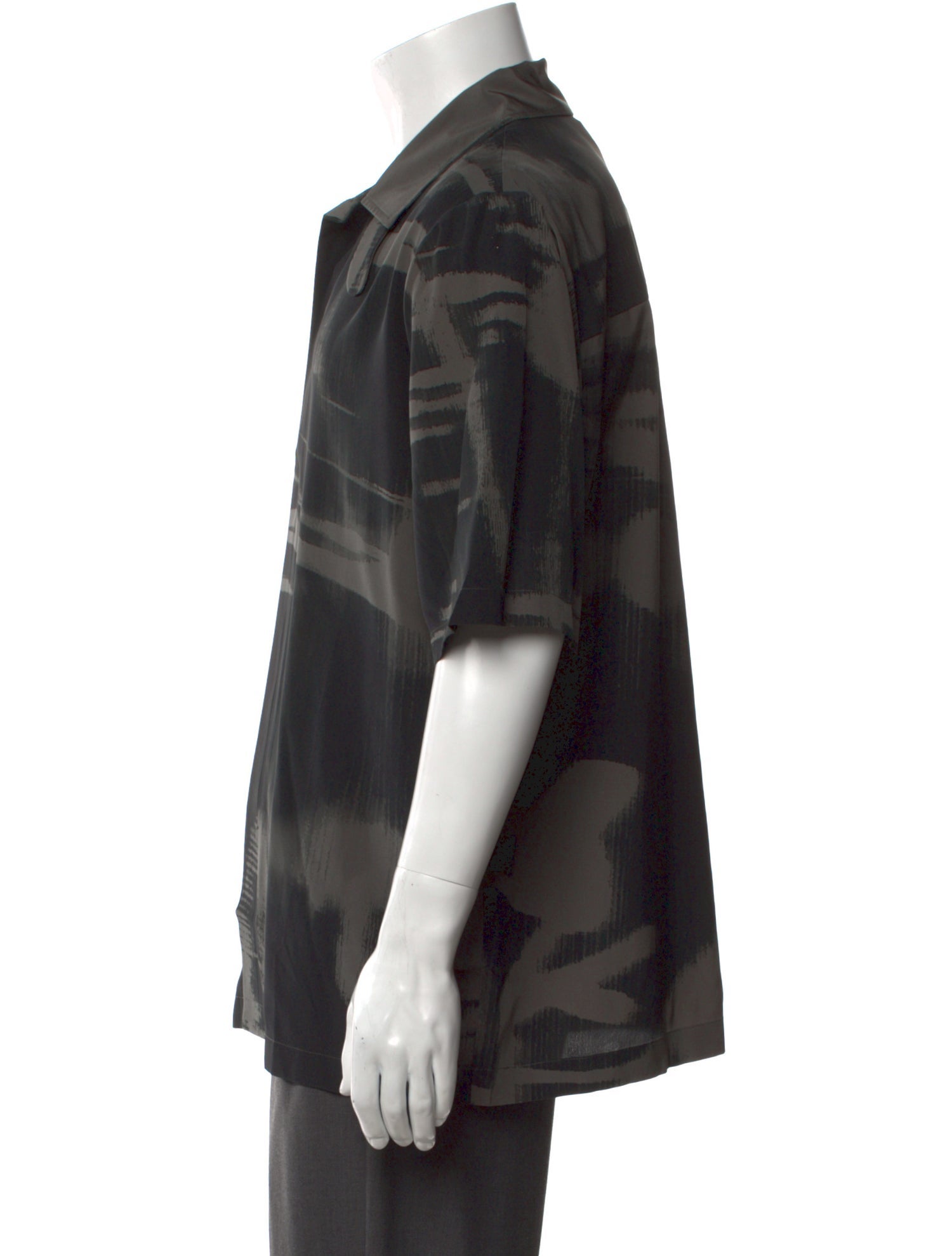 McQ Alexander McQueen Silk Graphic Print Shirt w/ Tags