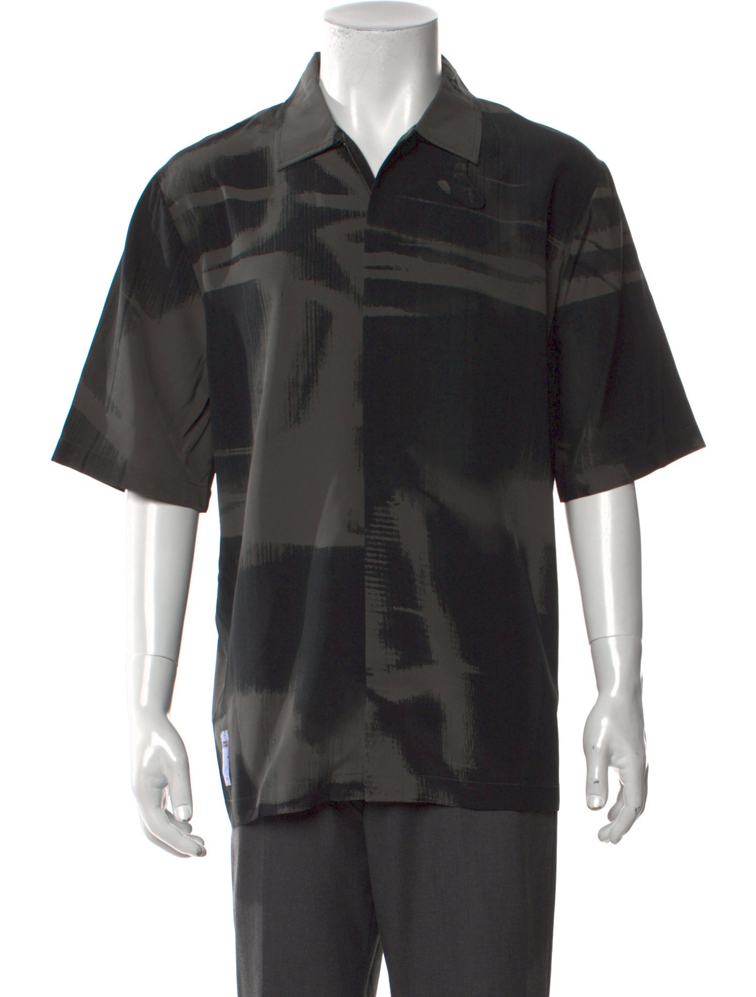 McQ Alexander McQueen Silk Graphic Print Shirt w/ Tags