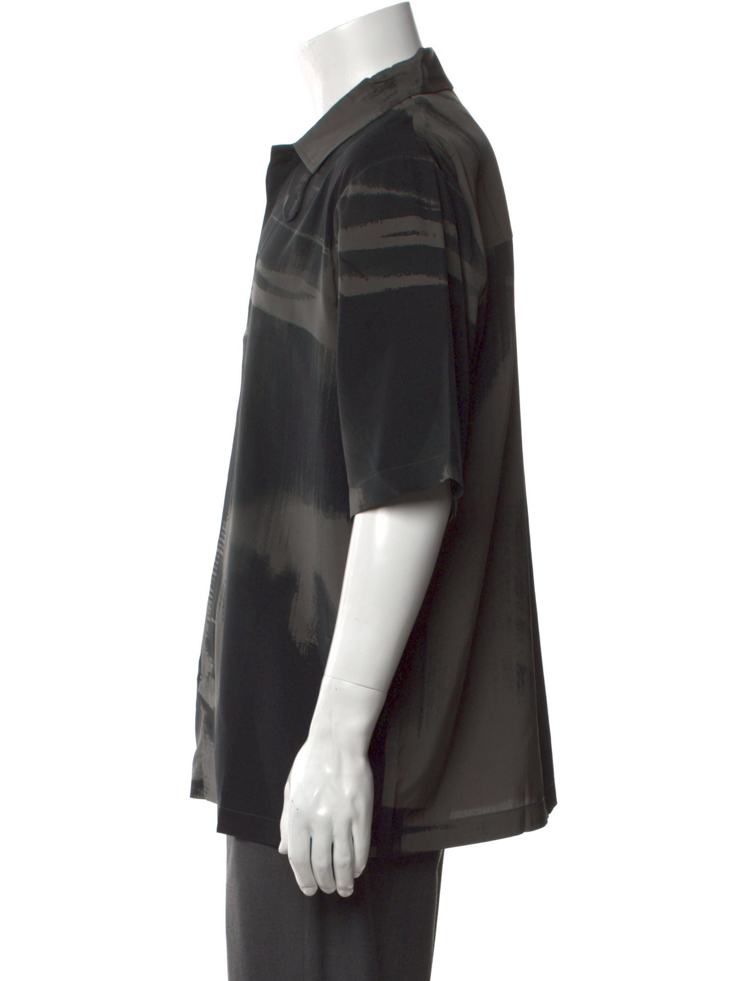 McQ Alexander McQueen Silk Graphic Print Shirt w/ Tags