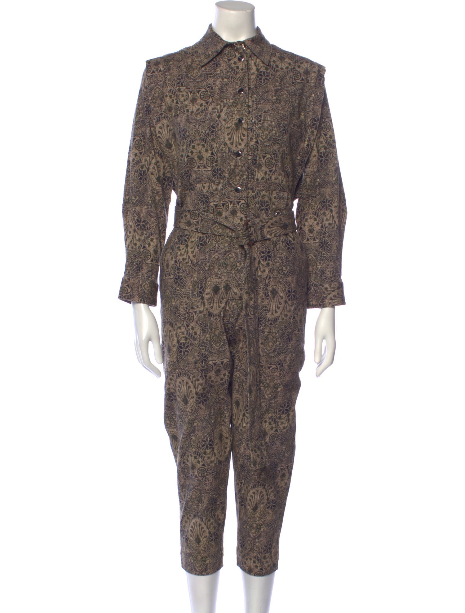 Mariacher Printed Mock Neck Jumpsuit