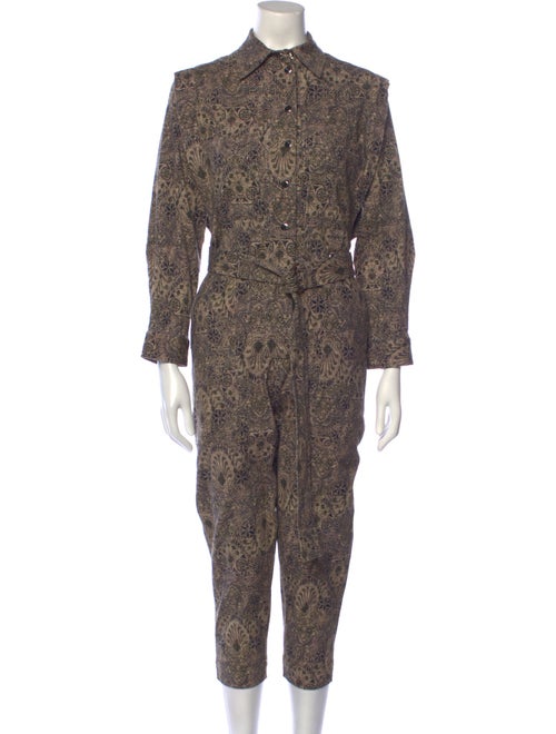 Mariacher Printed Mock Neck Jumpsuit