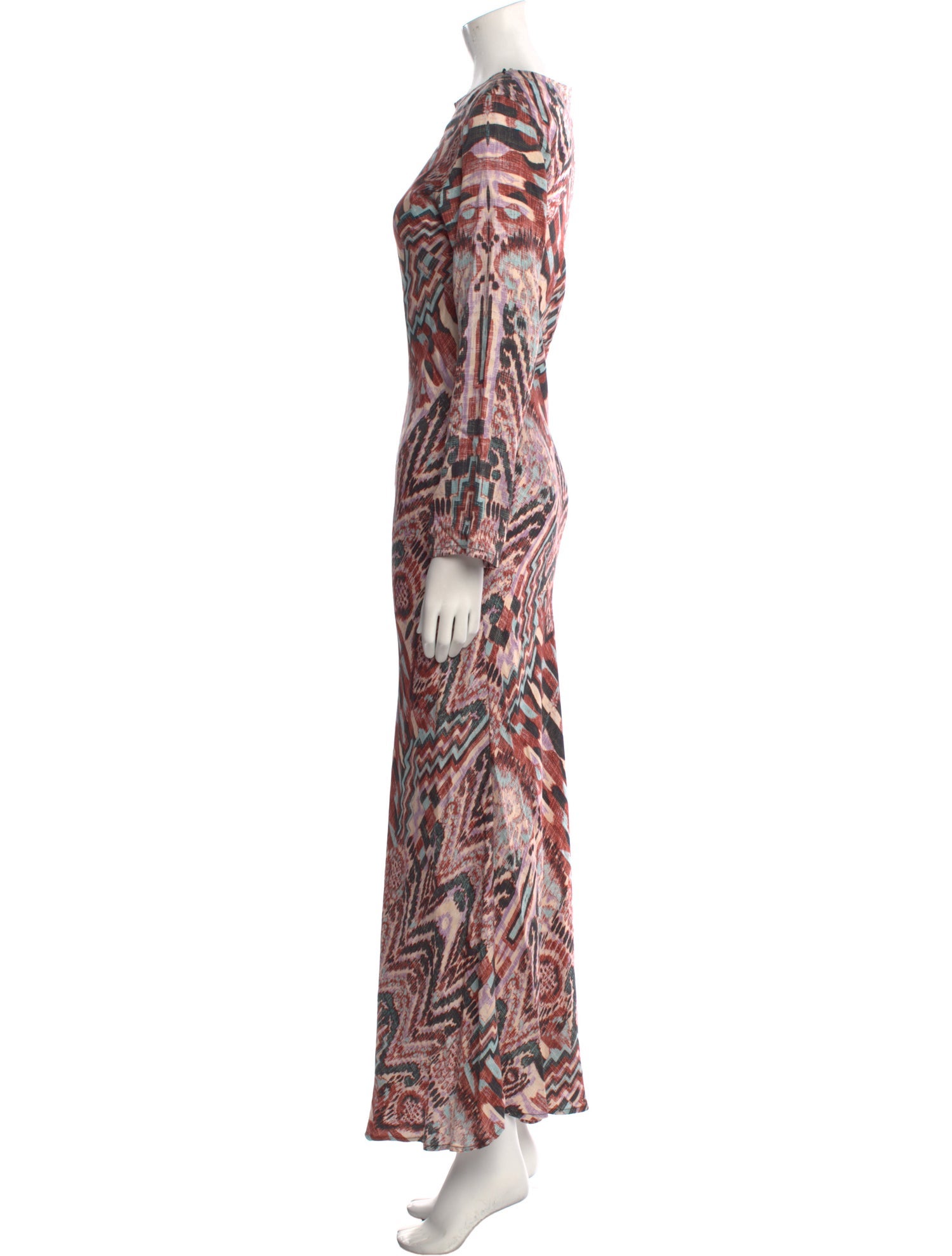 Mariacher Printed Long Dress