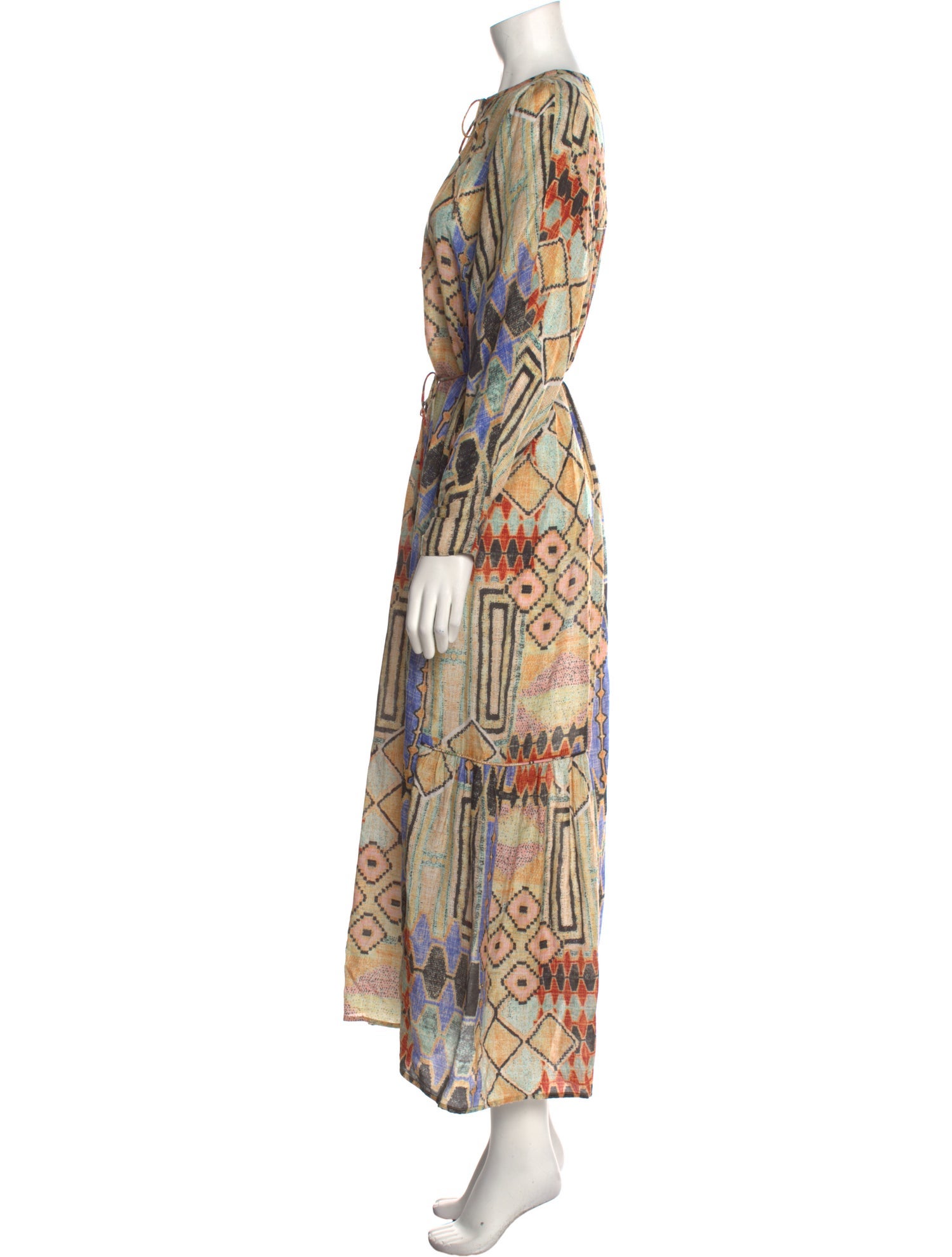 Mariacher Printed Long Dress