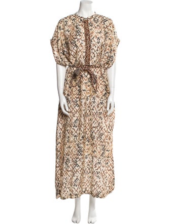 Mariacher Animal Print Long Dress