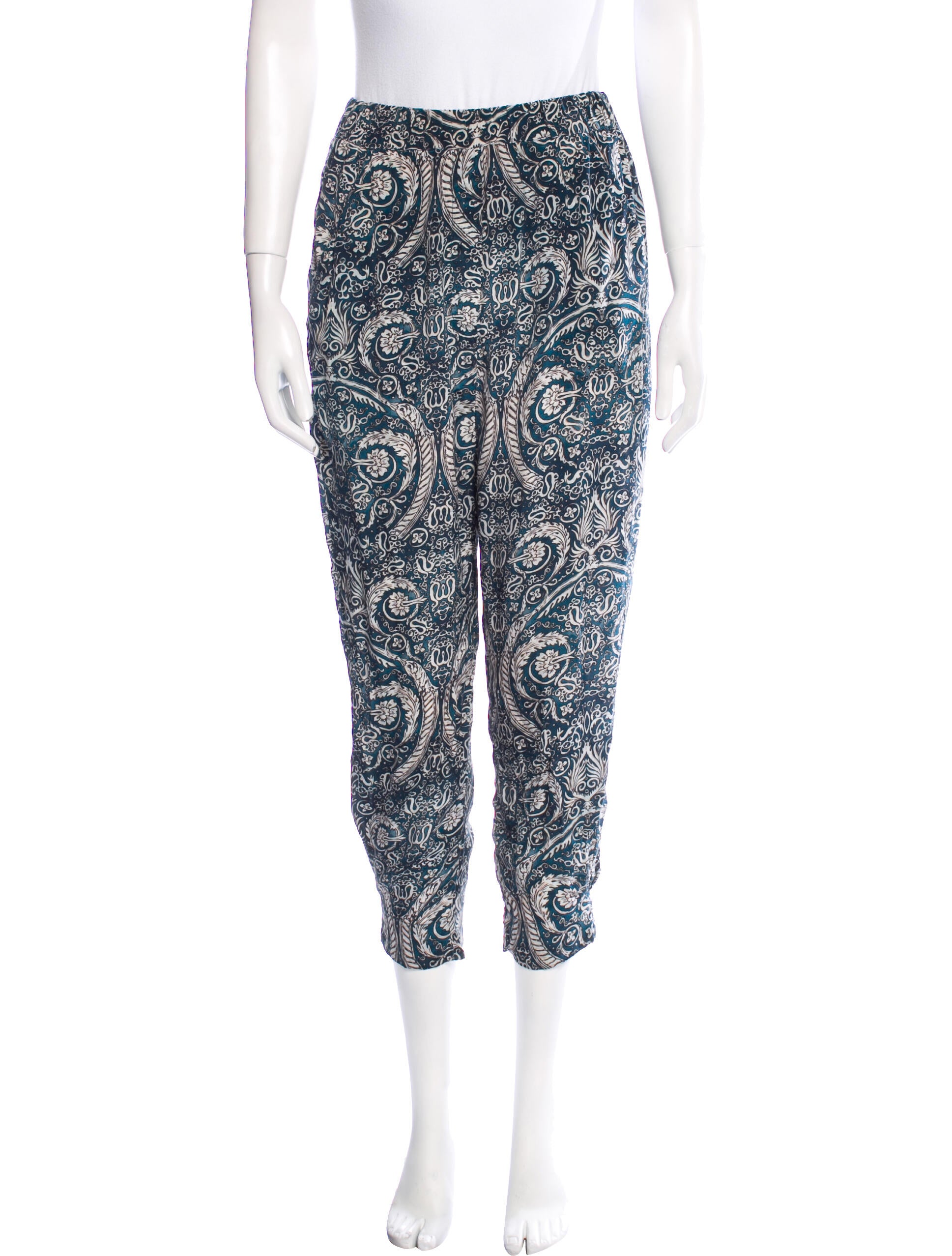 Mariacher Silk Skinny Leg Pants