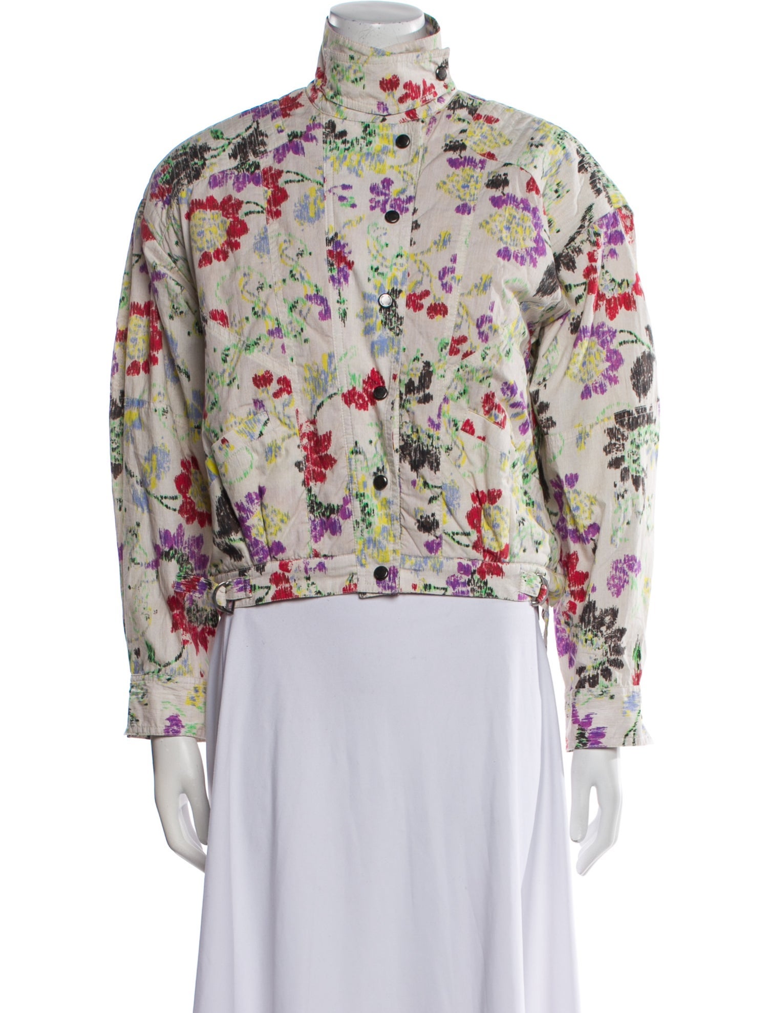Mariacher Floral Print Bomber Jacket