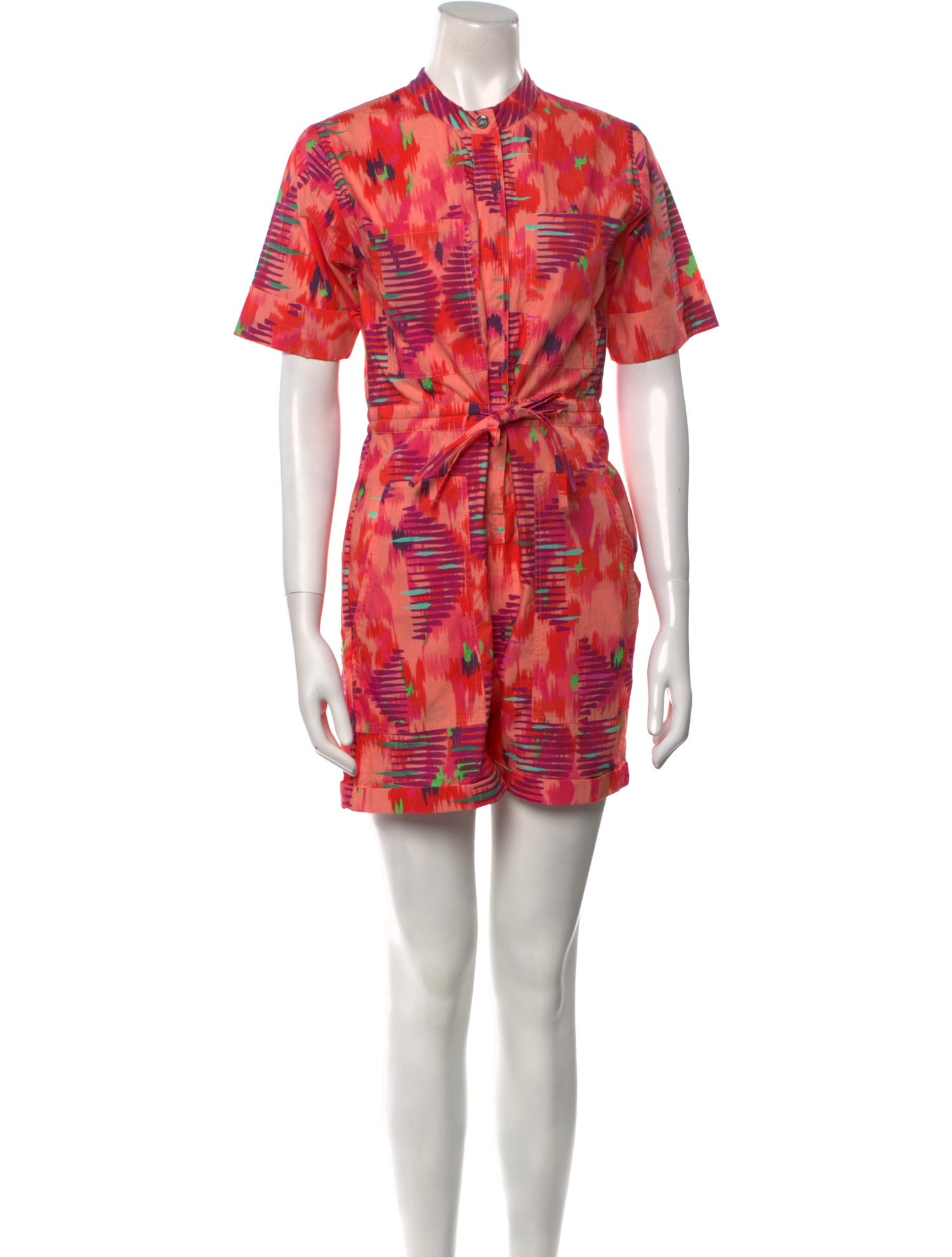 Mariacher Printed Mock Neck Romper