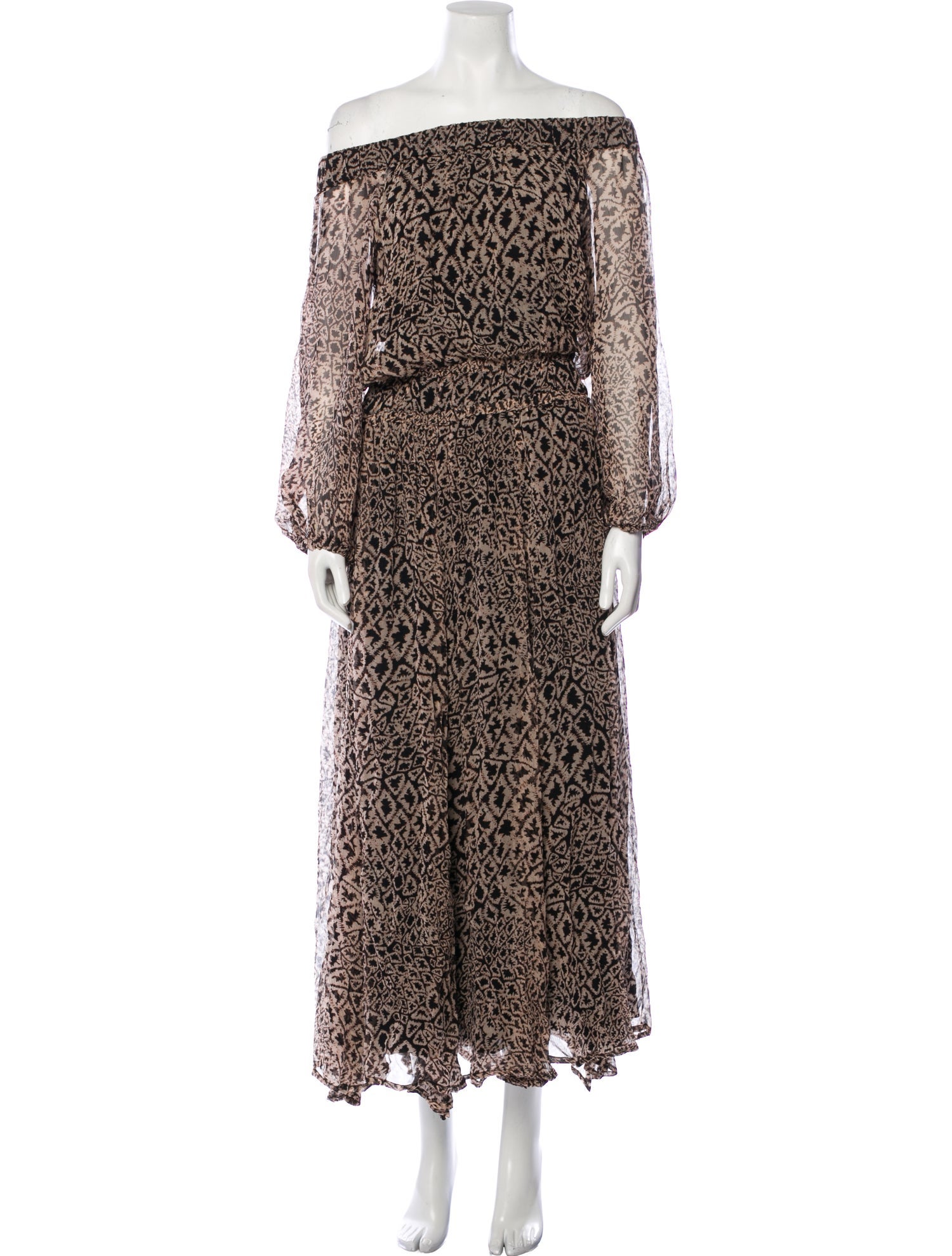 Mariacher Animal Print Long Dress