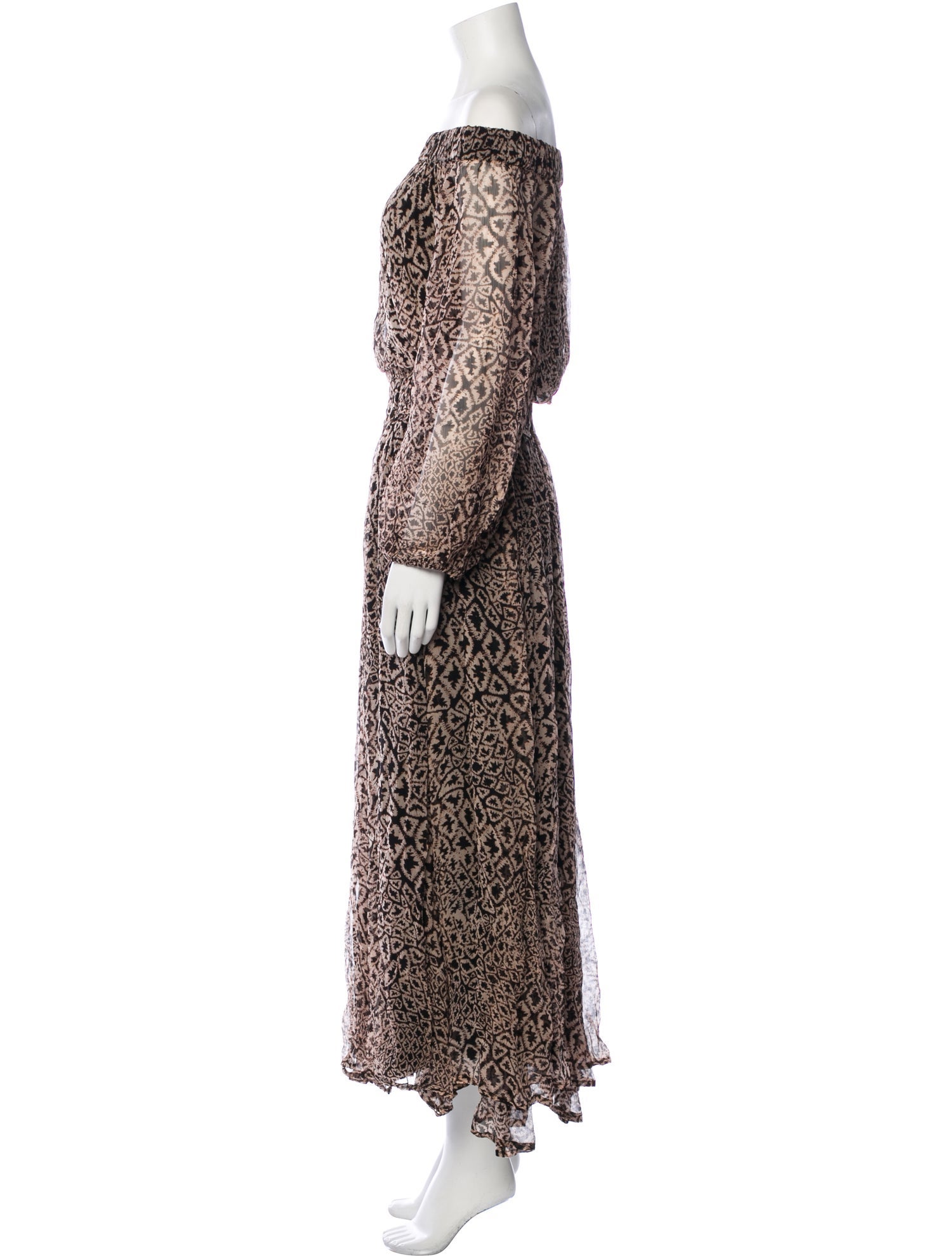Mariacher Animal Print Long Dress