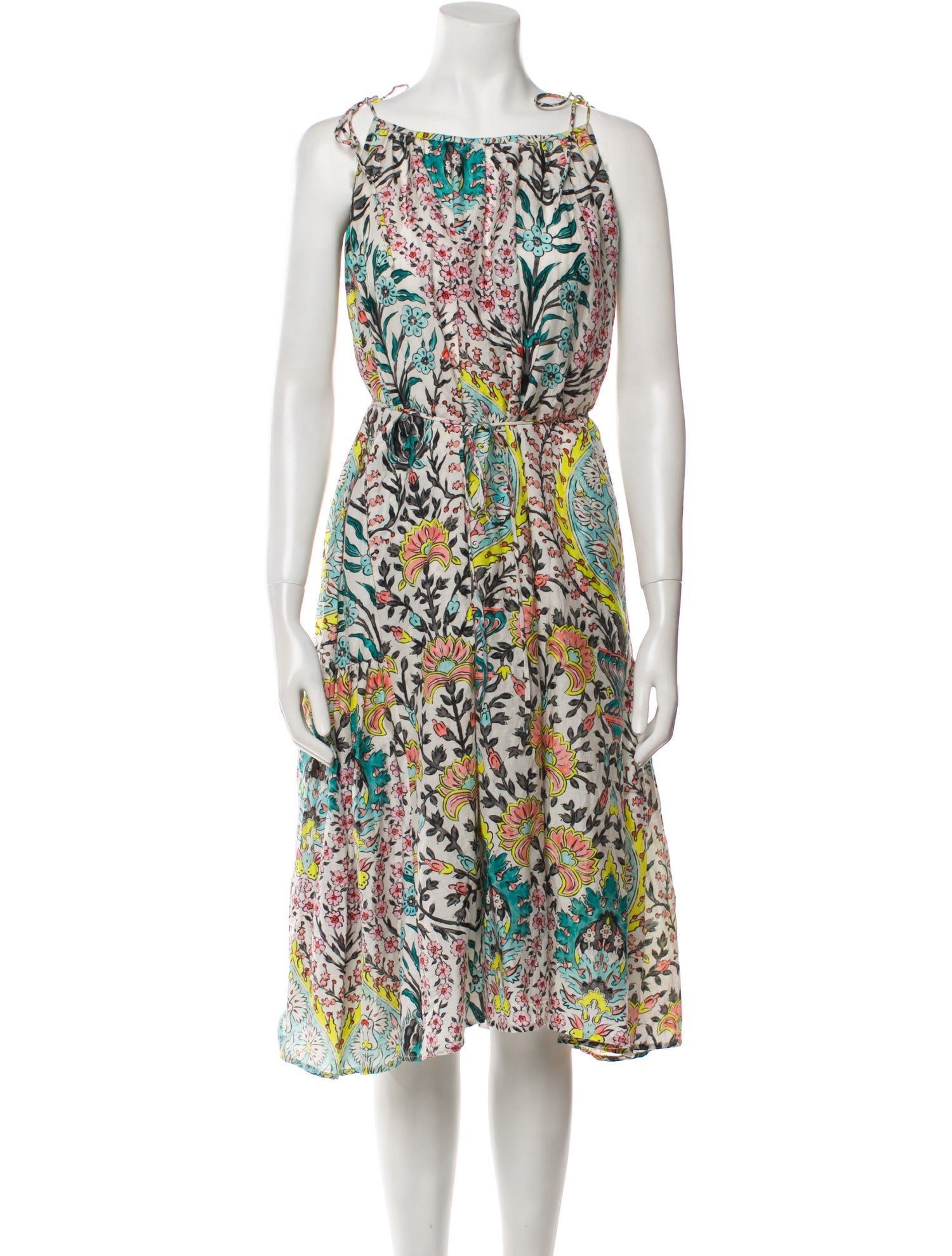 Mariacher Floral Print Midi Length Dress