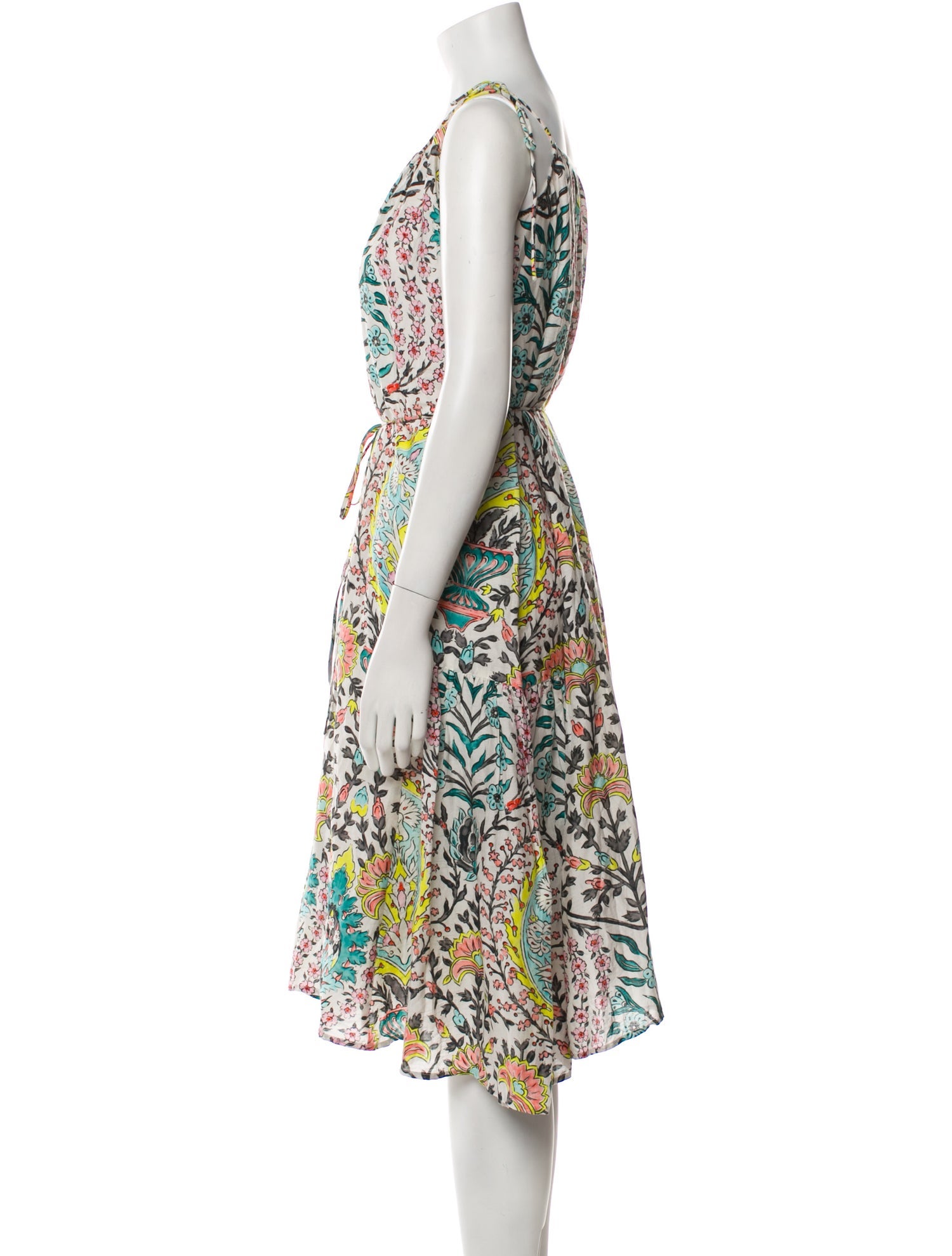 Mariacher Floral Print Midi Length Dress