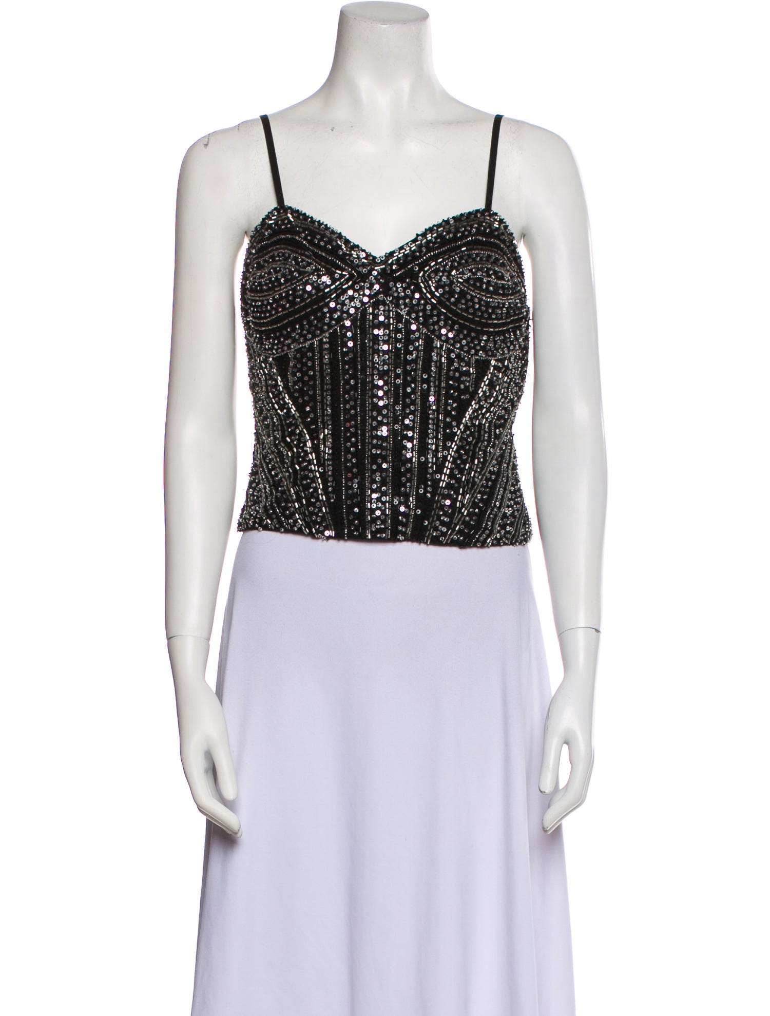 Mariacher Square Neckline Sleeveless Crop Top w/ Tags