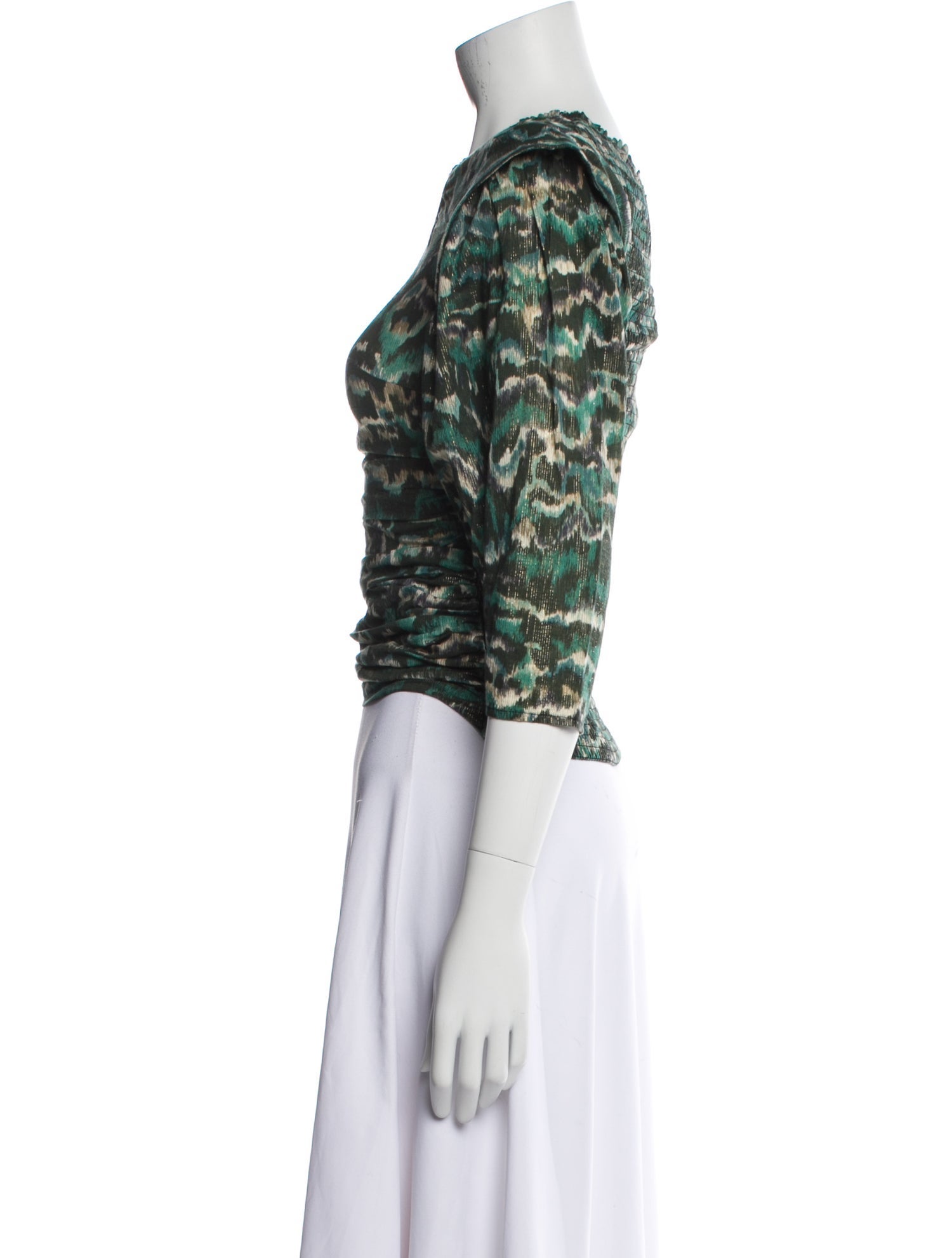 Mariacher Tie-Dye Print One-Shoulder Crop Top w/ Tags