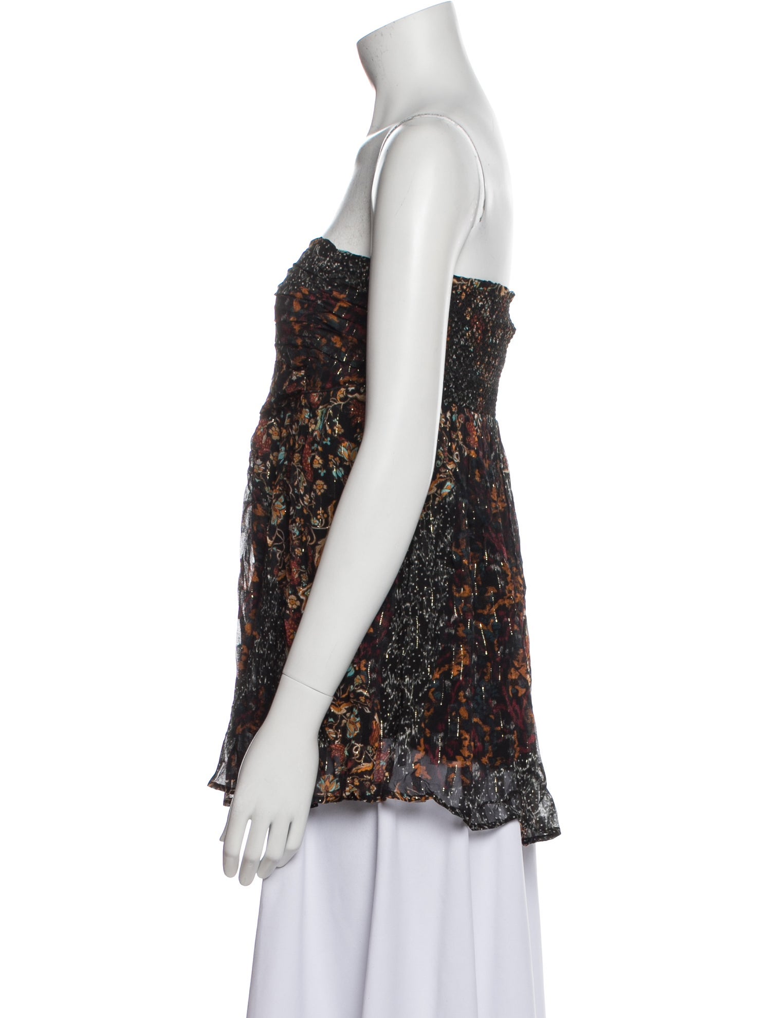 Mariacher Printed Strapless Blouse w/ Tags