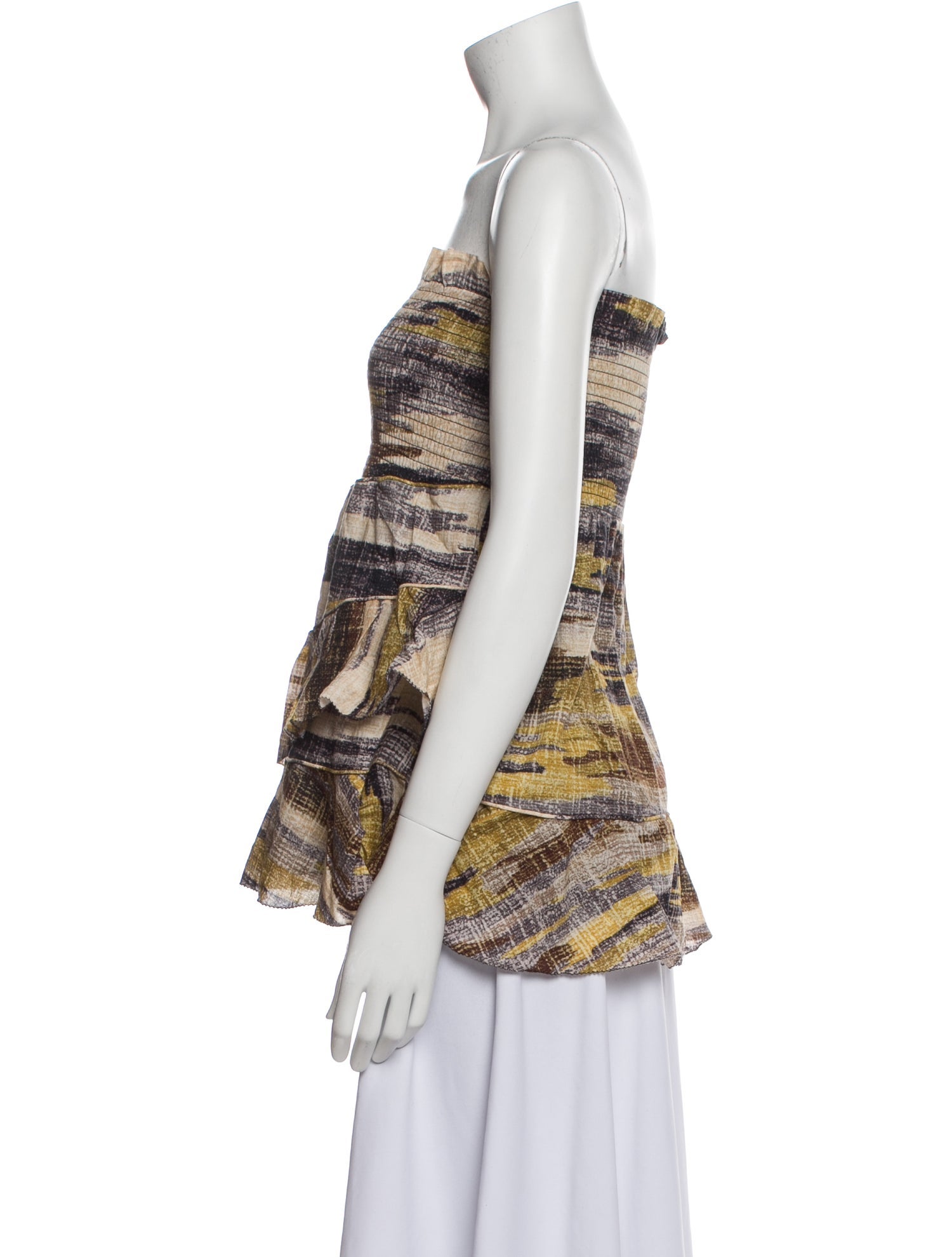 Mariacher Printed Strapless Top