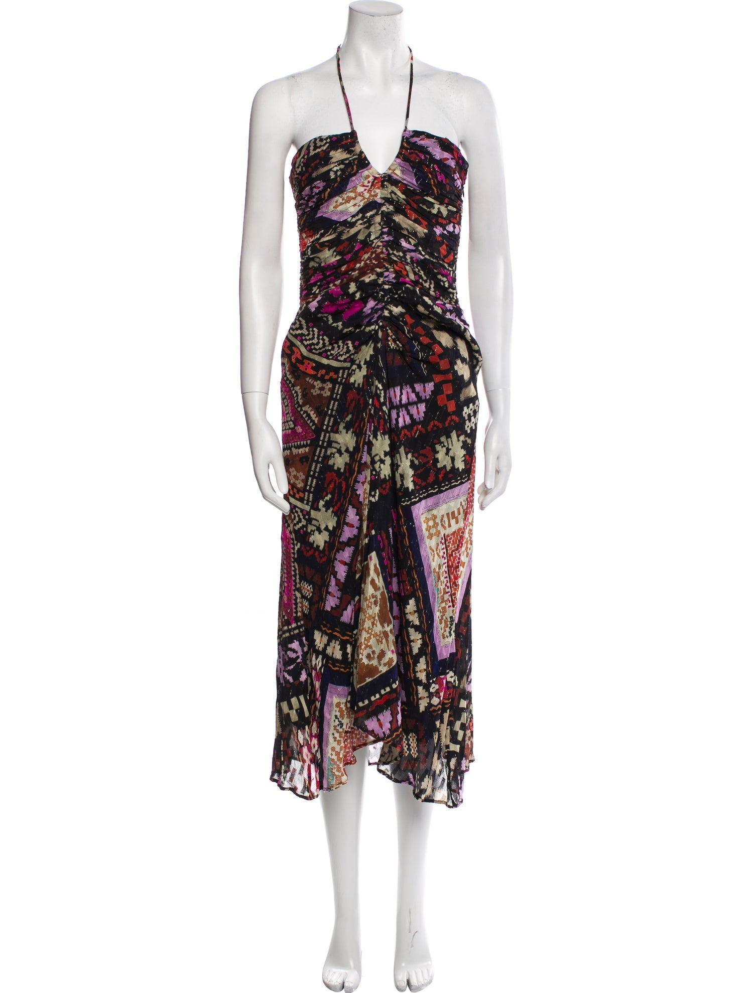 Mariacher Printed Knee-Length Dress