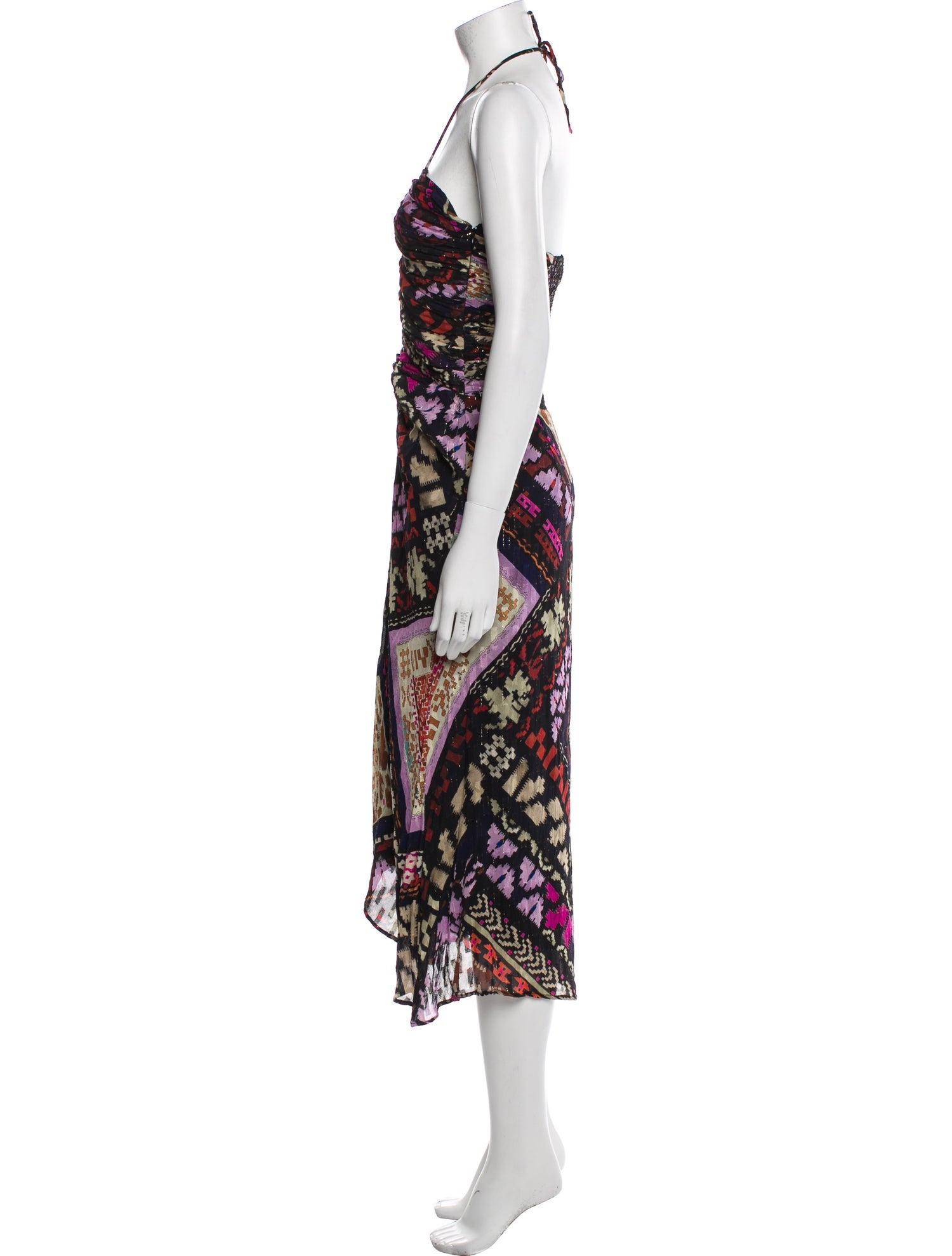 Mariacher Printed Knee-Length Dress
