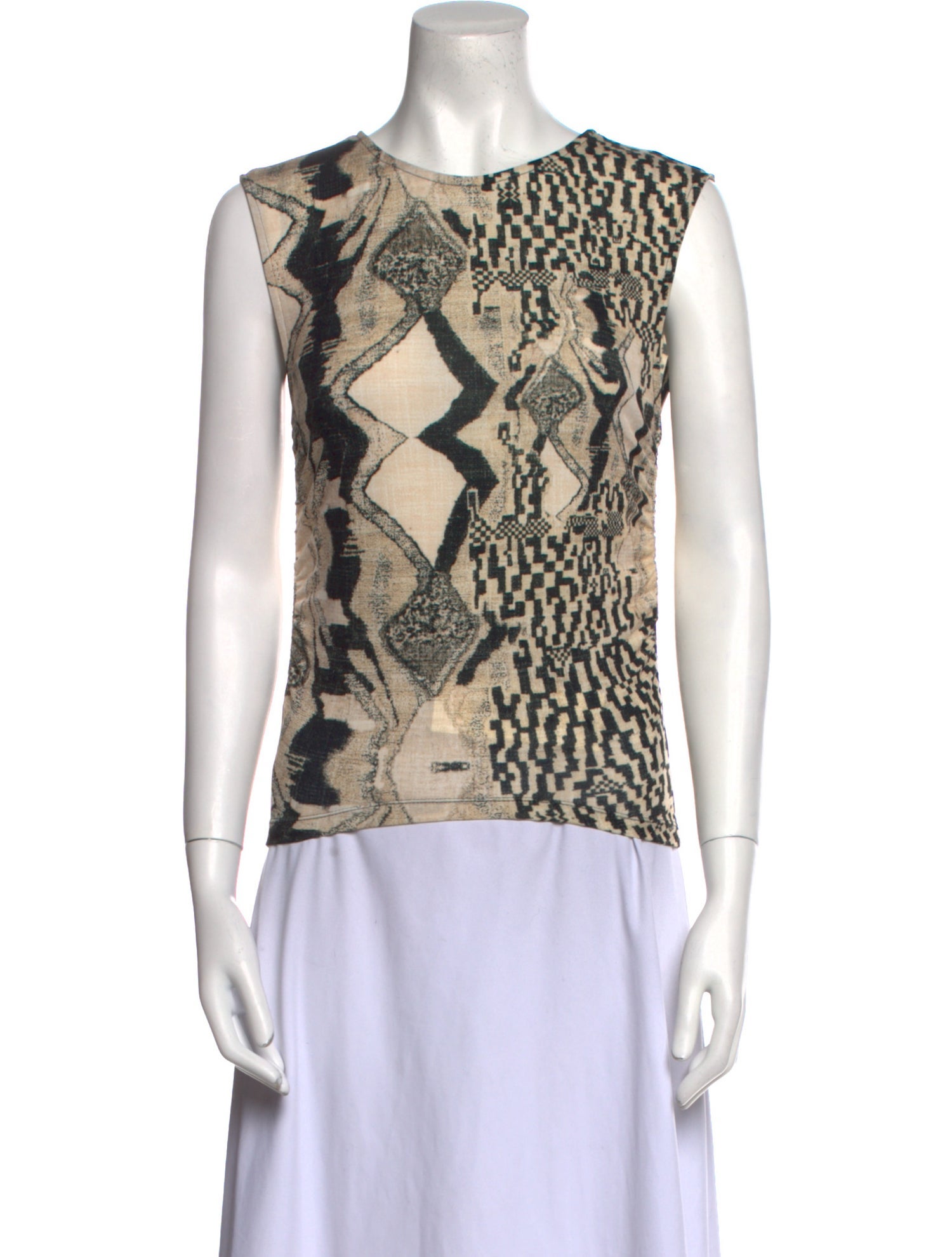 Mariacher Animal Print Crew Neck Top w/ Tags