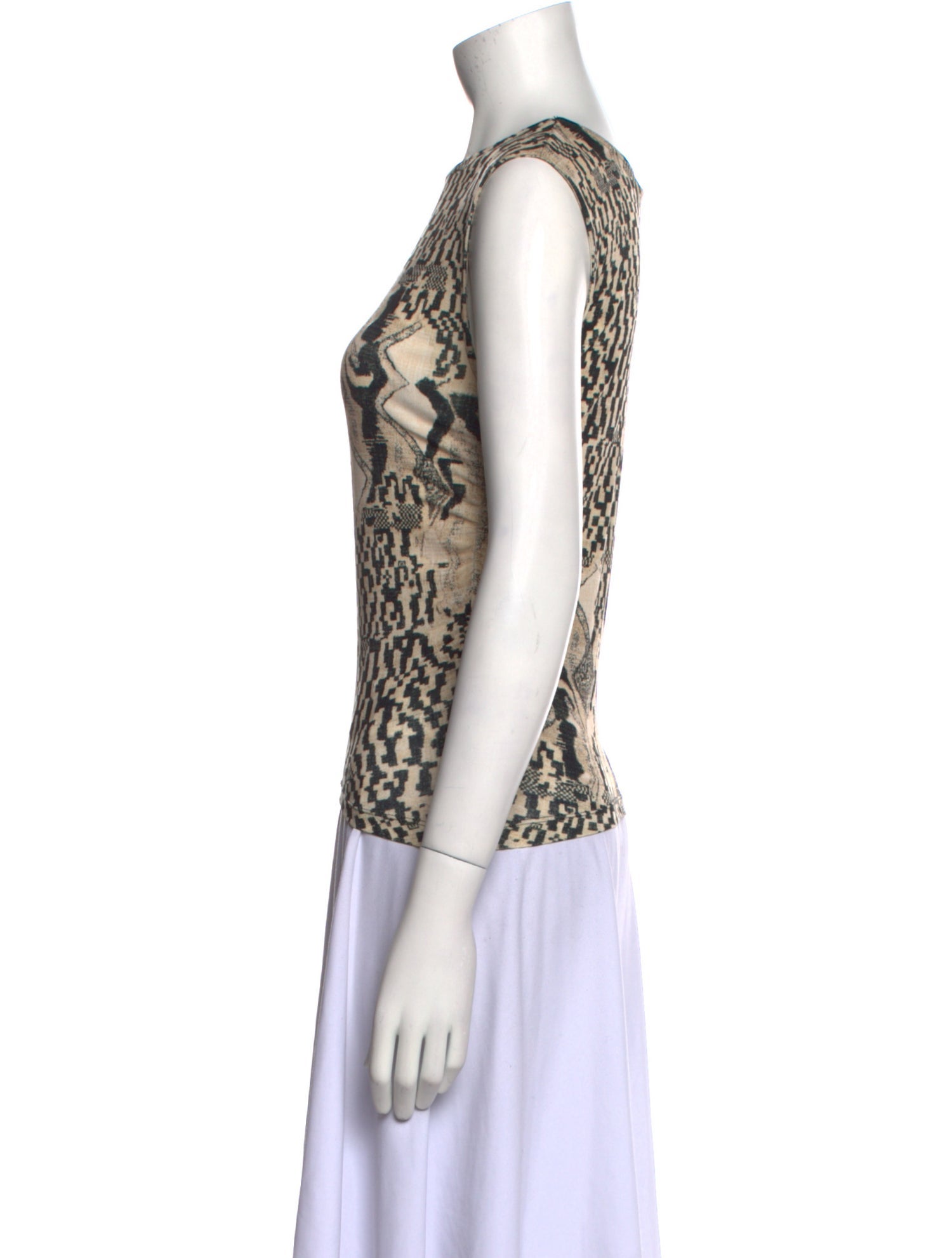 Mariacher Animal Print Crew Neck Top w/ Tags
