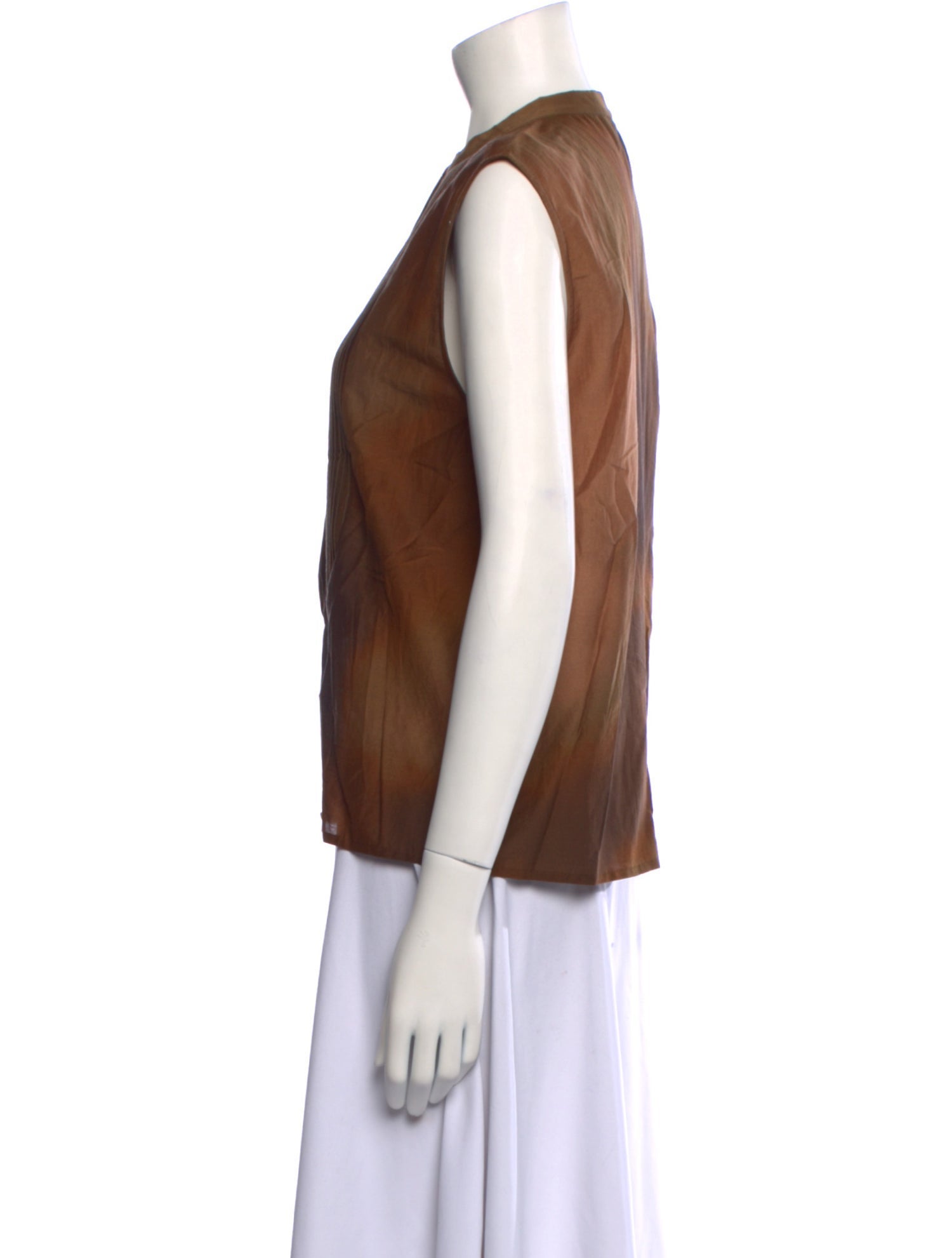 Mariacher Mock Neck Sleeveless Blouse