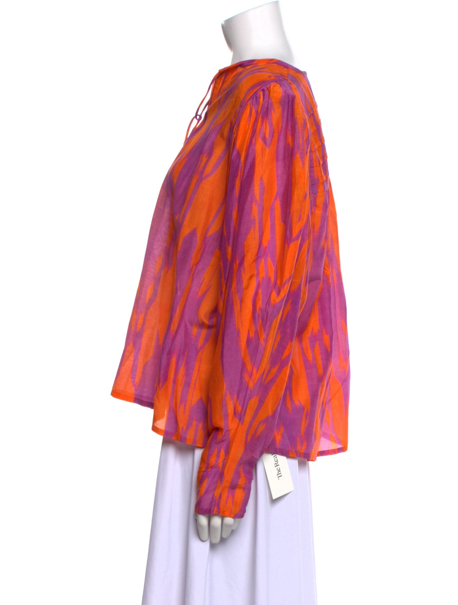 Mariacher Printed V-Neck Blouse