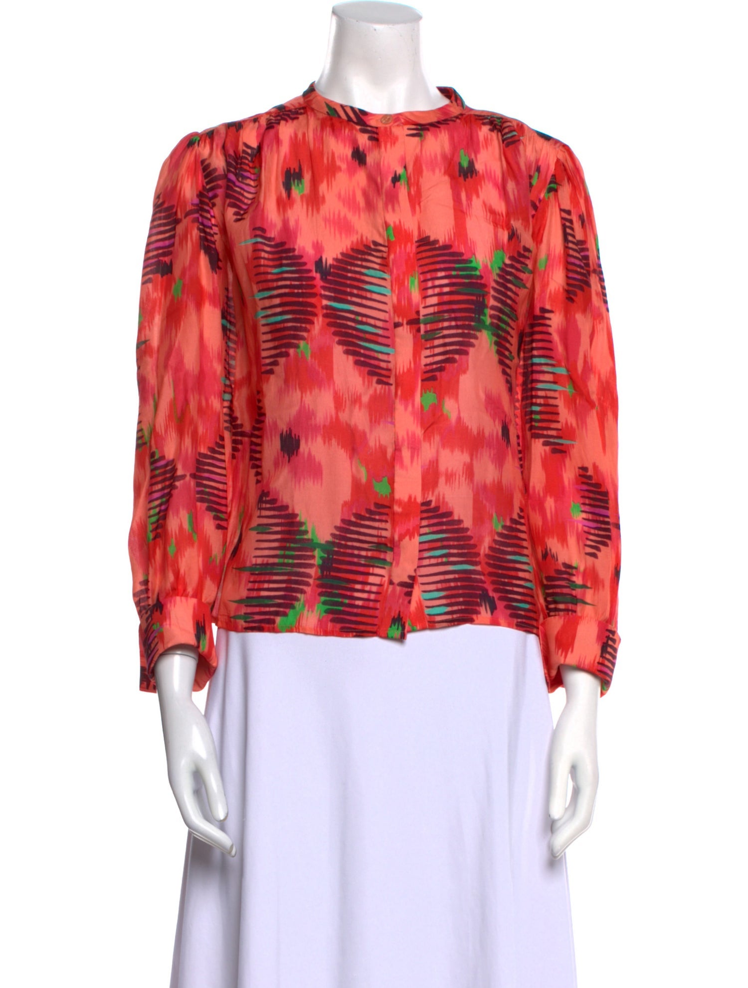 Mariacher Printed Crew Neck Blouse