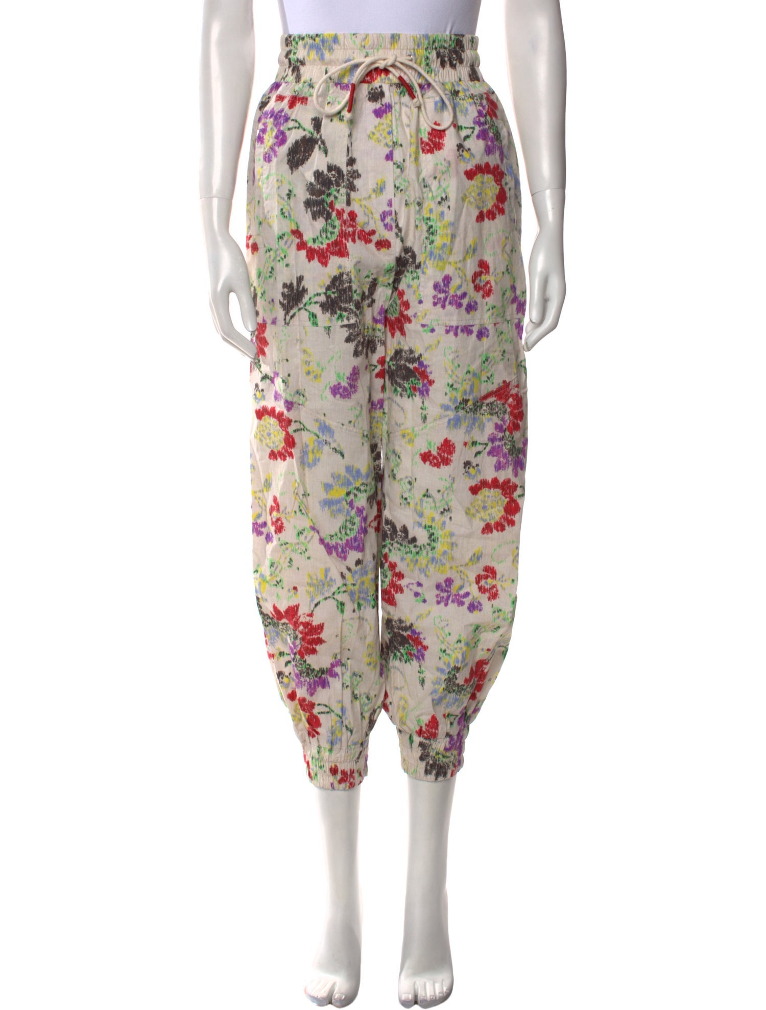 Mariacher Floral Print Skinny Leg Pants w/ Tags