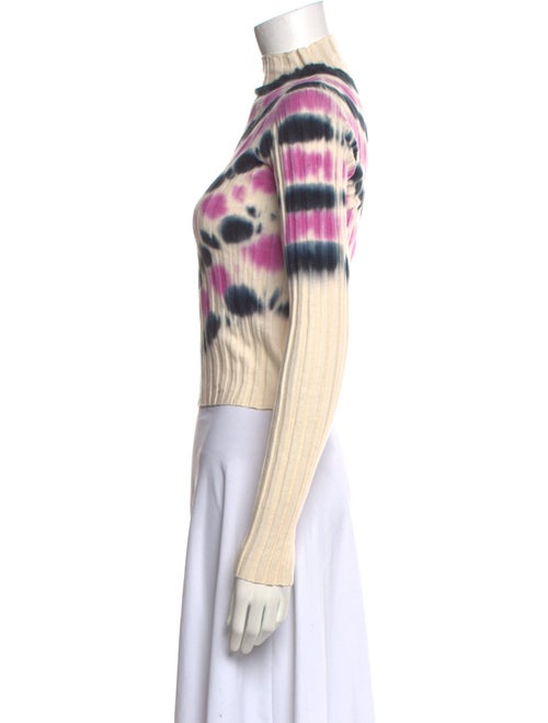 Mariacher Tie-Dye Print Turtleneck Crop Top