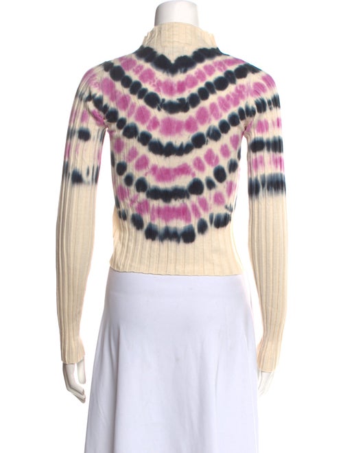 Mariacher Tie-Dye Print Turtleneck Crop Top