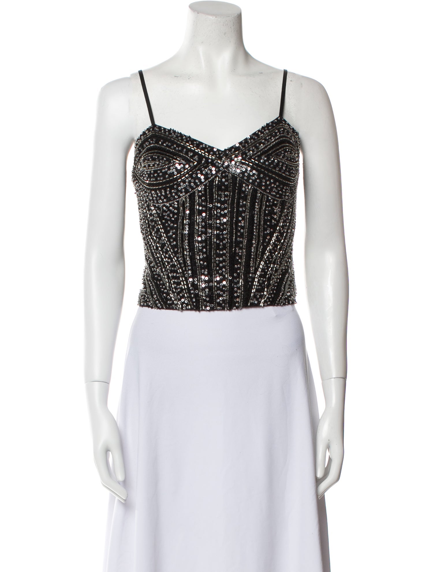 Mariacher Printed Square Neckline Crop Top w/ Tags