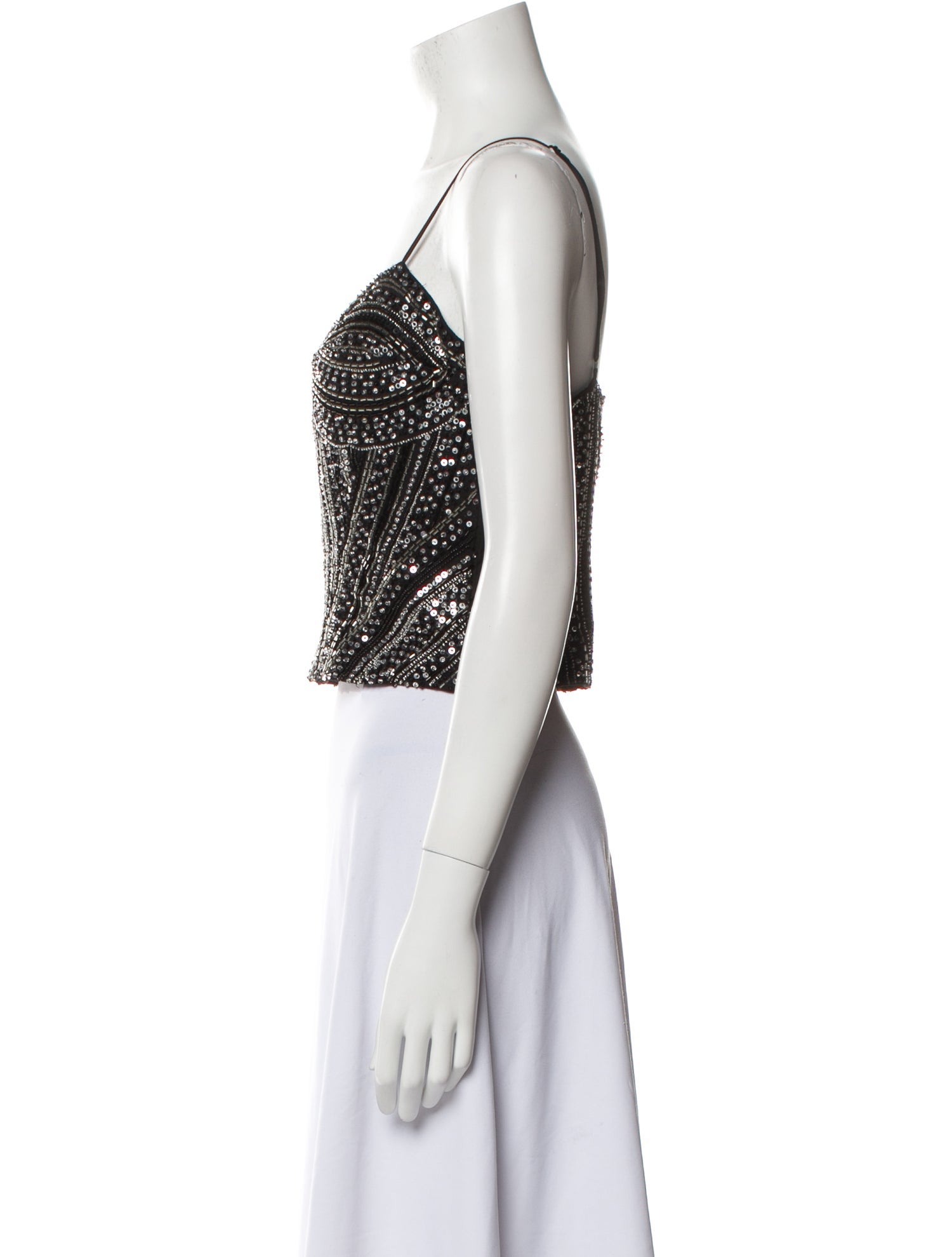 Mariacher Printed Square Neckline Crop Top w/ Tags