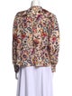 Mariacher Silk Floral Print Button-Up Top