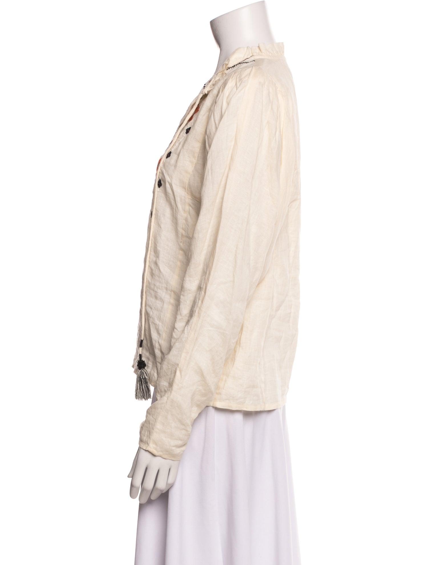 Mariacher Linen V-Neck Blouse