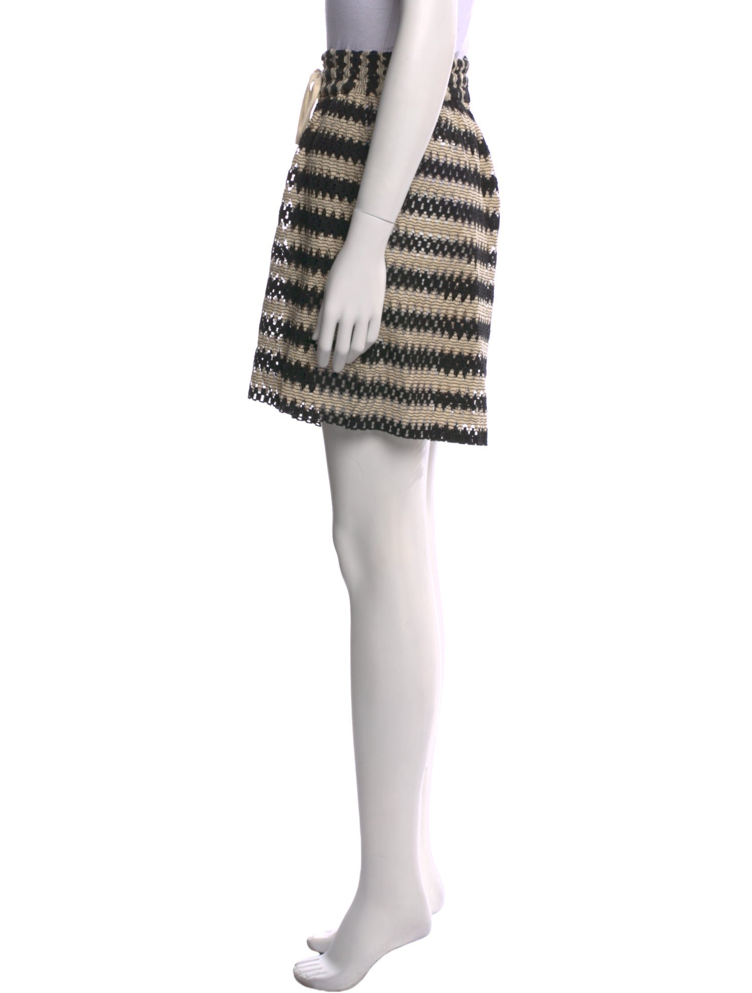 Mariacher Striped Mini Shorts