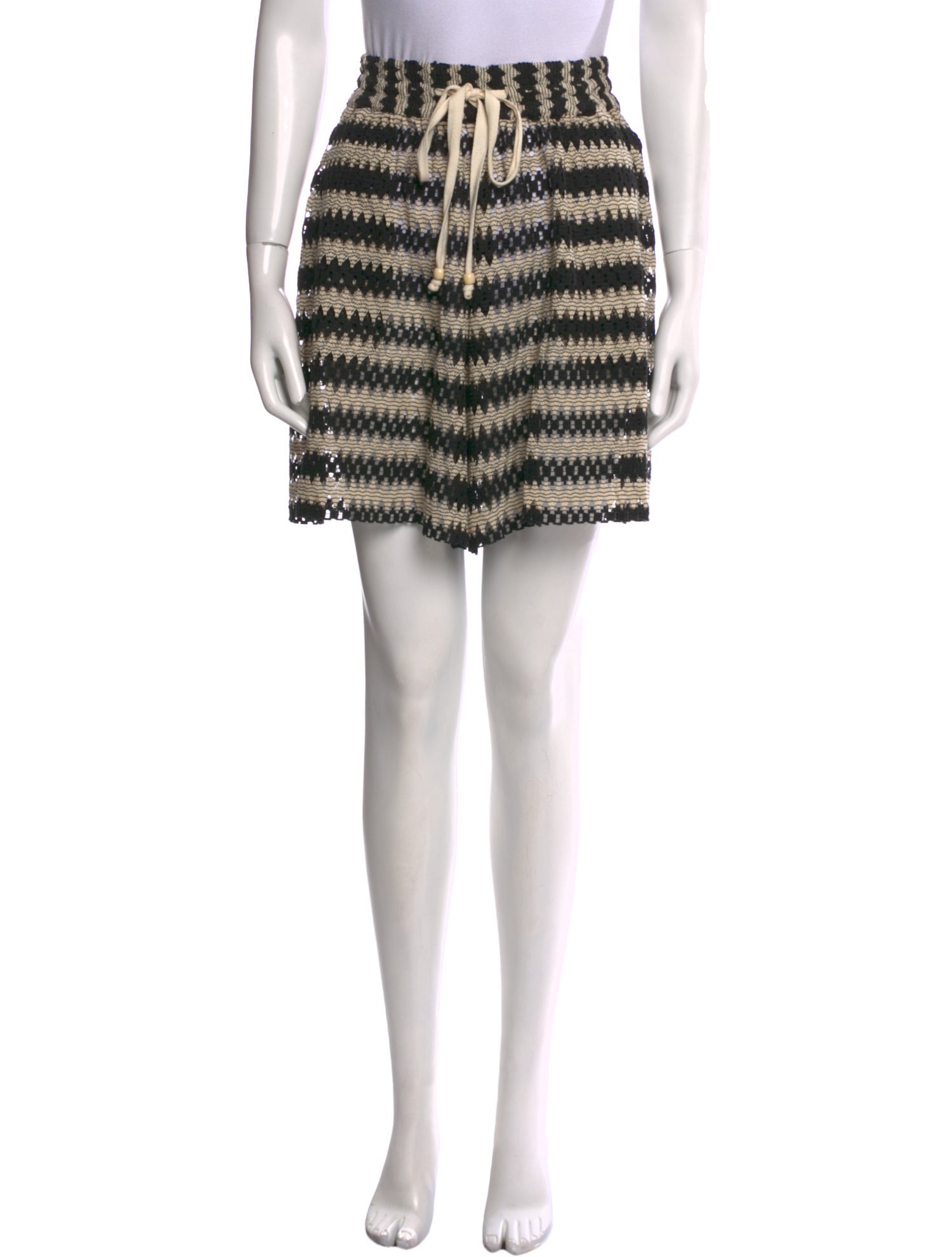 Mariacher Striped Mini Shorts