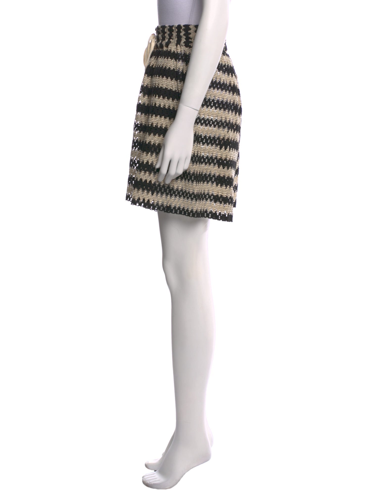 Mariacher Striped Mini Shorts