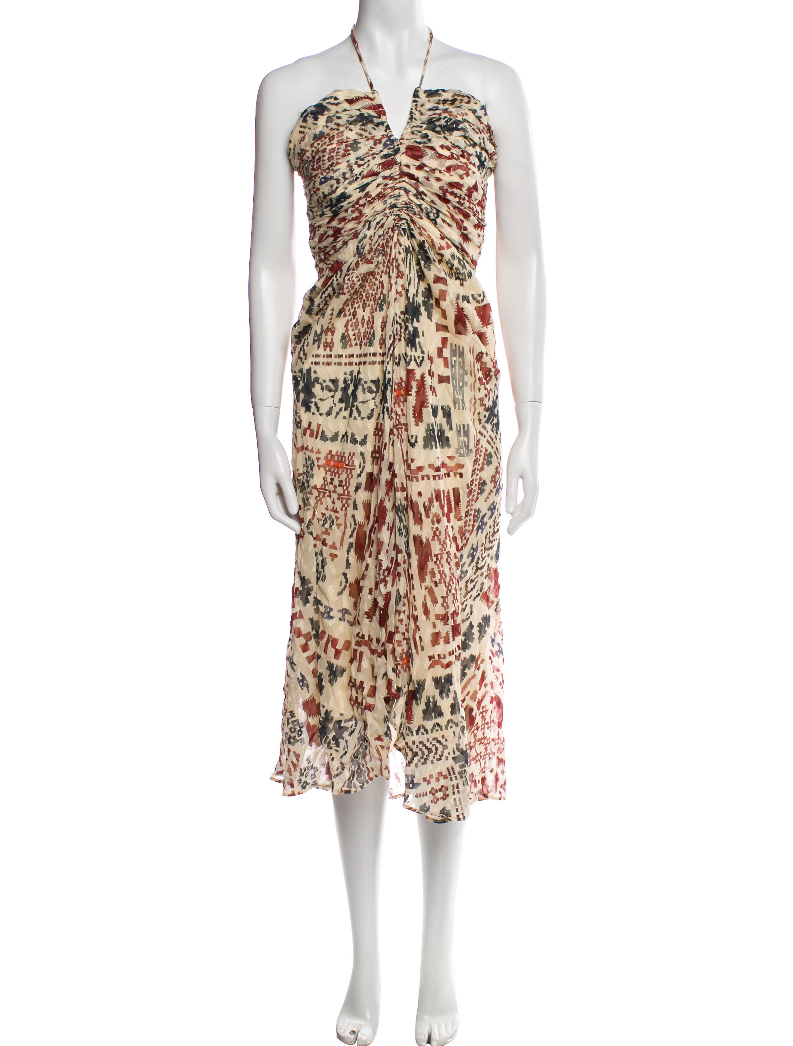 Mariacher Printed Long Dress