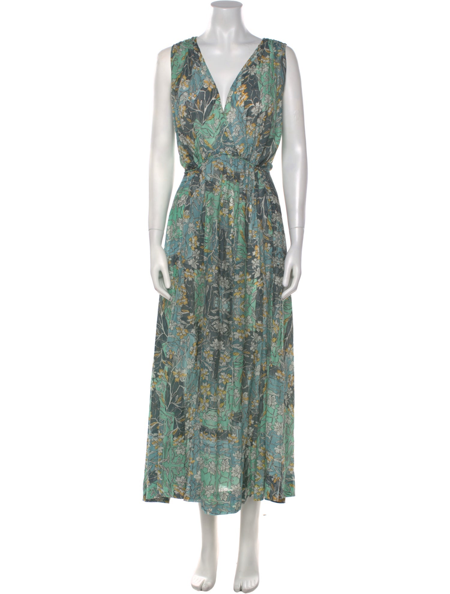 Mariacher Floral Print Long Dress w/ Tags