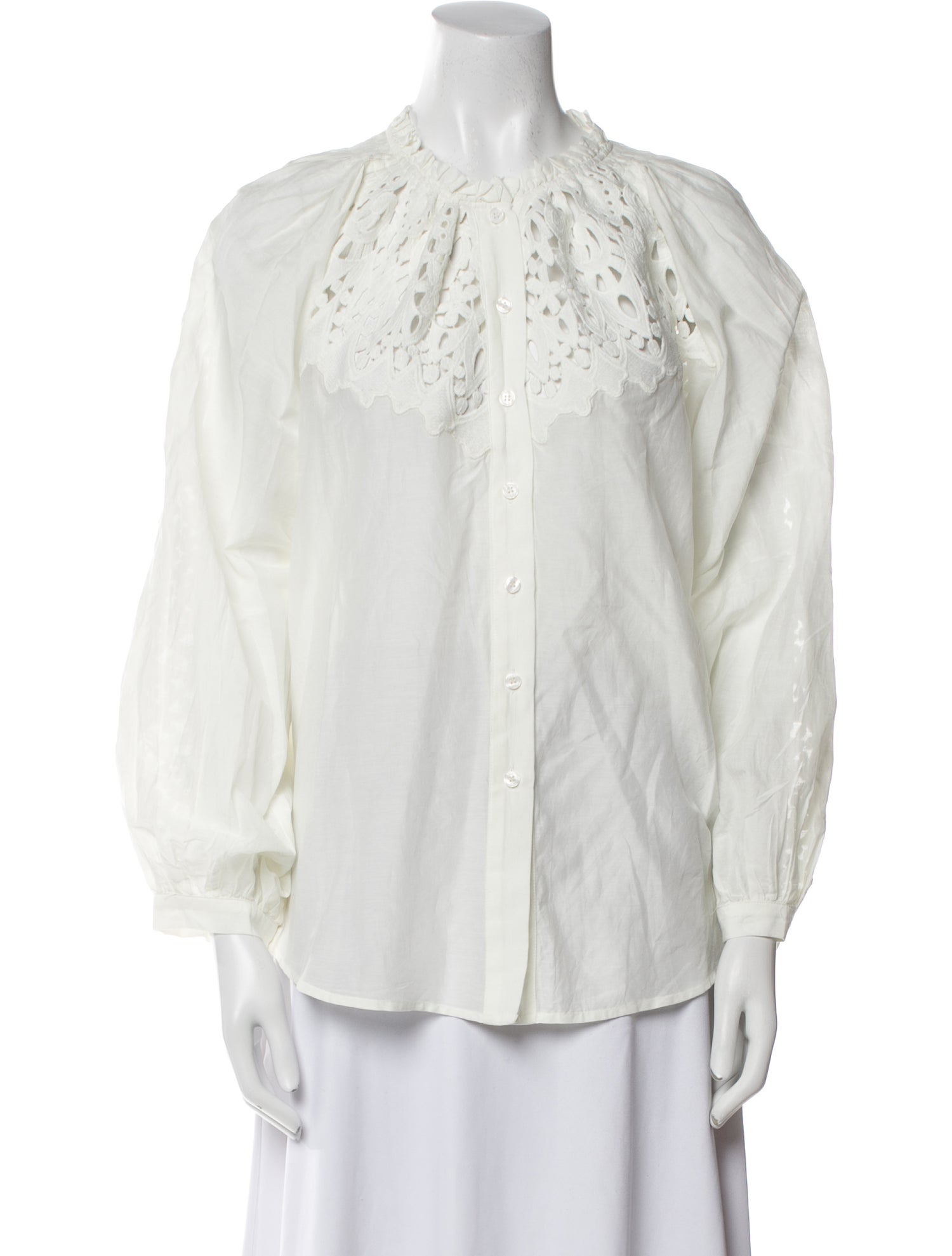 Mariacher Three-Quarter Sleeve Button-Up Top