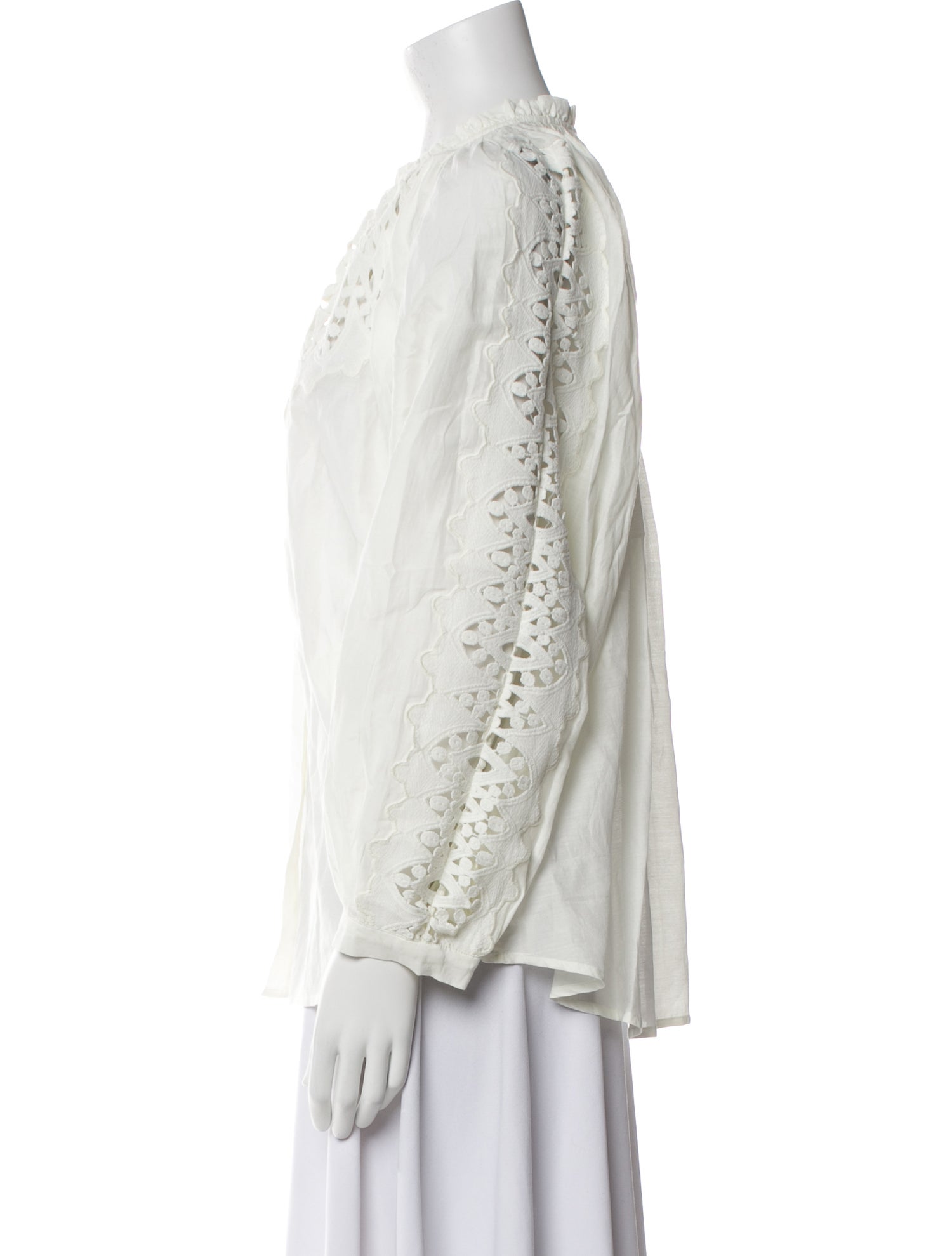 Mariacher Three-Quarter Sleeve Button-Up Top