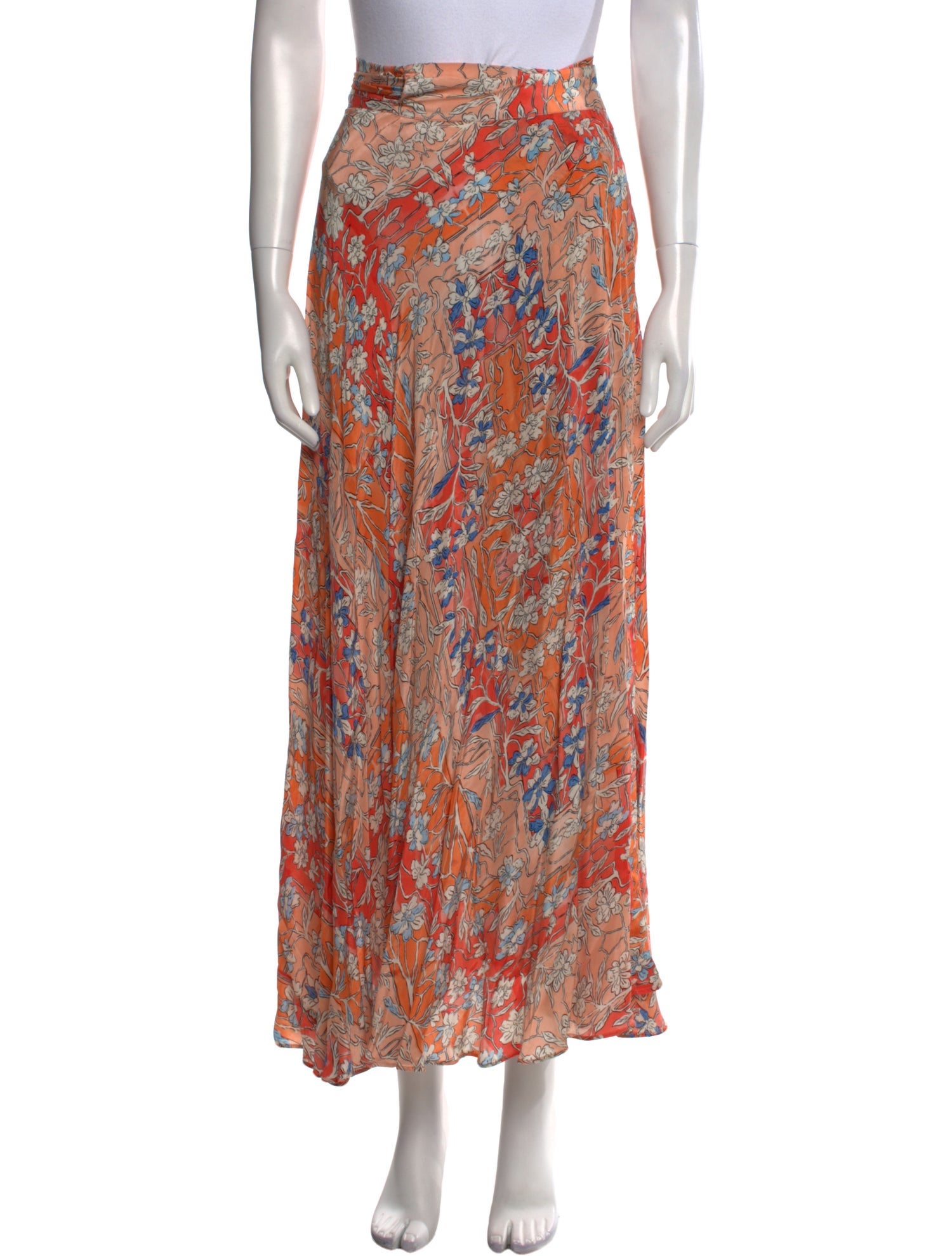 Mariacher Floral Print Long Skirt