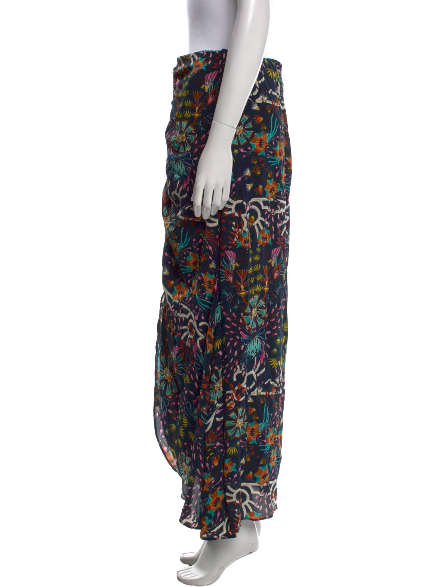 Mariacher Floral Print Midi Length Skirt