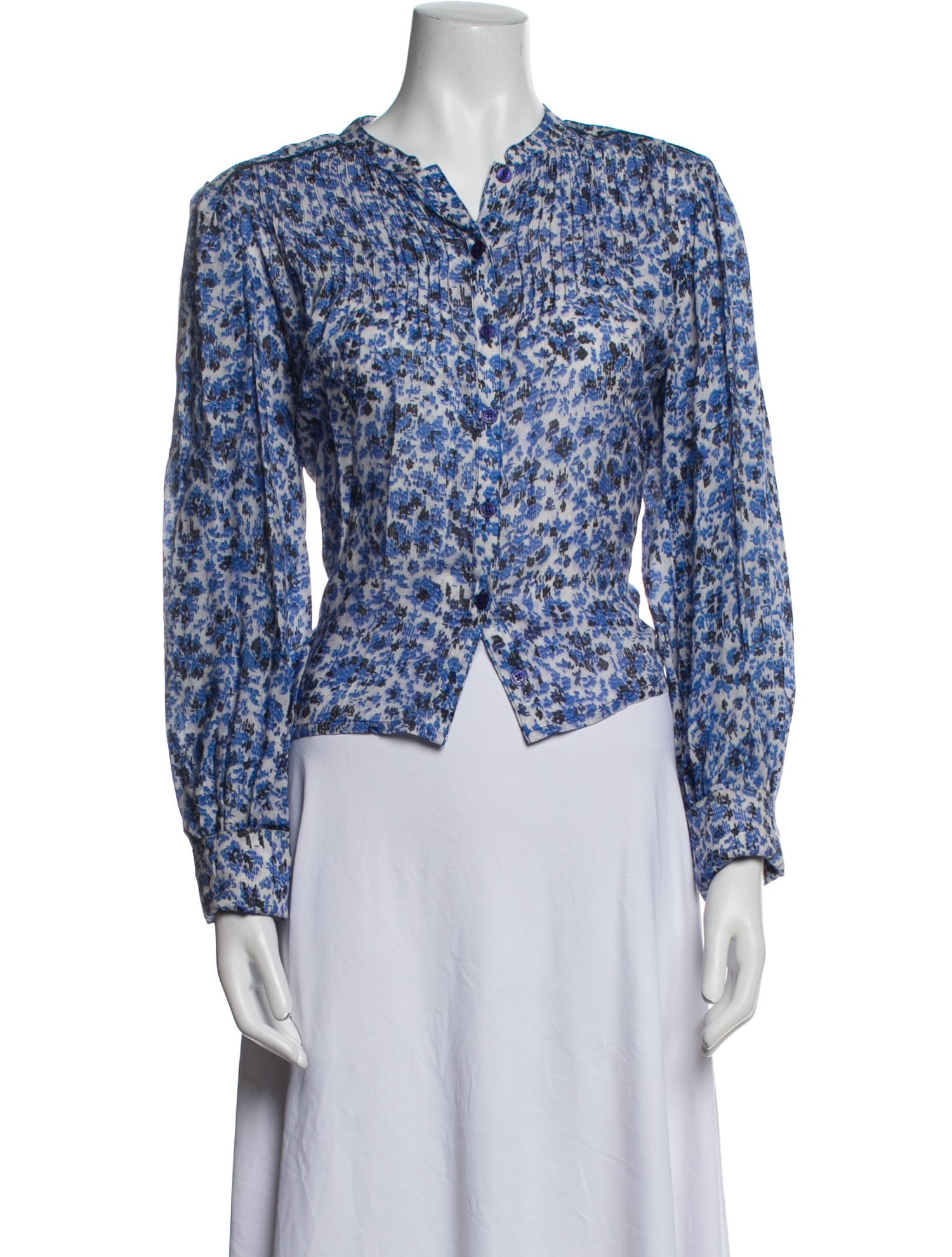 Mariacher Printed V-Neck Crop Top