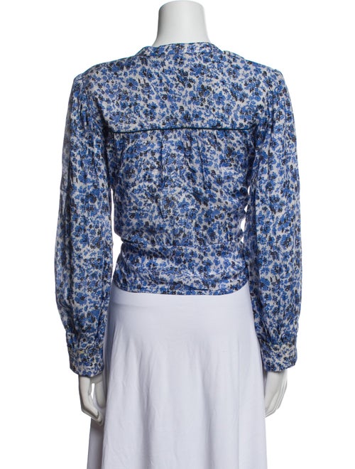 Mariacher Printed V-Neck Crop Top